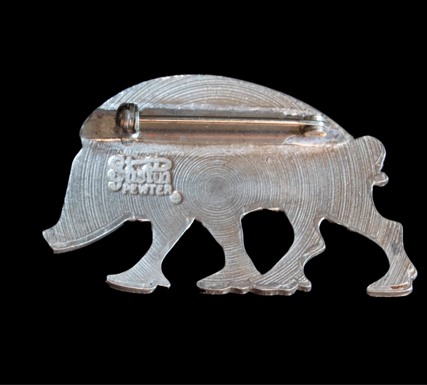 St Justin Celtic Wild Boar Brooch Pewter - photo 4