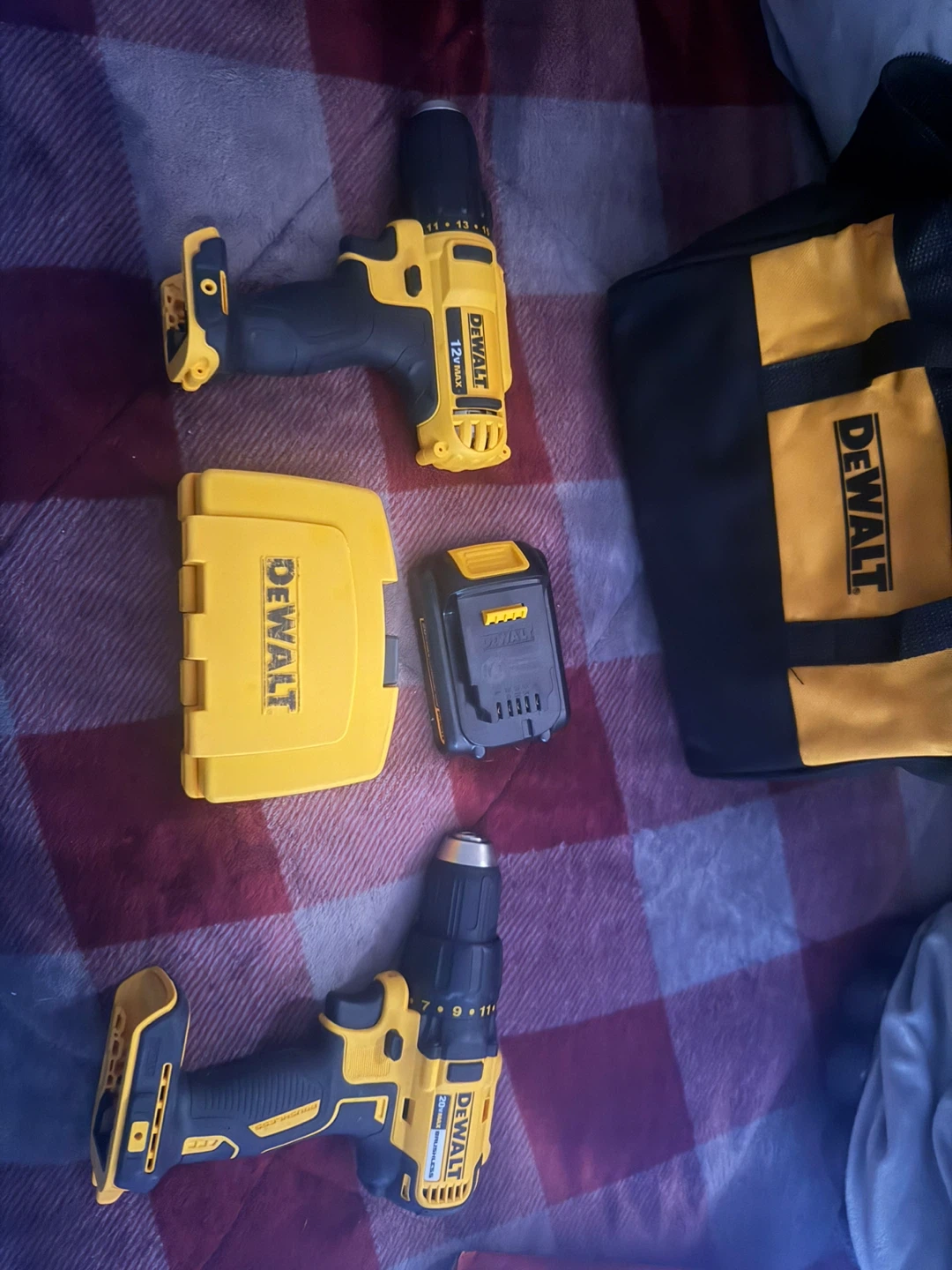 DeWalt 12V Max Cordless Drill Set with Bag and Case