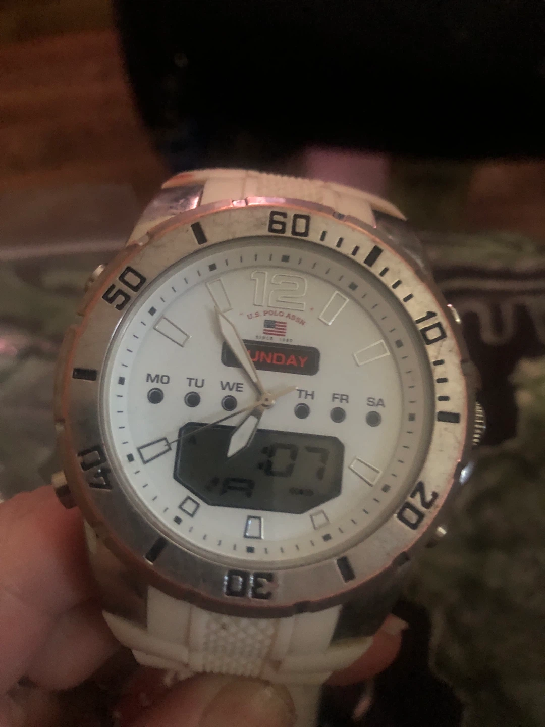 U.S. Polo Assn. Analog-Digital White Watch