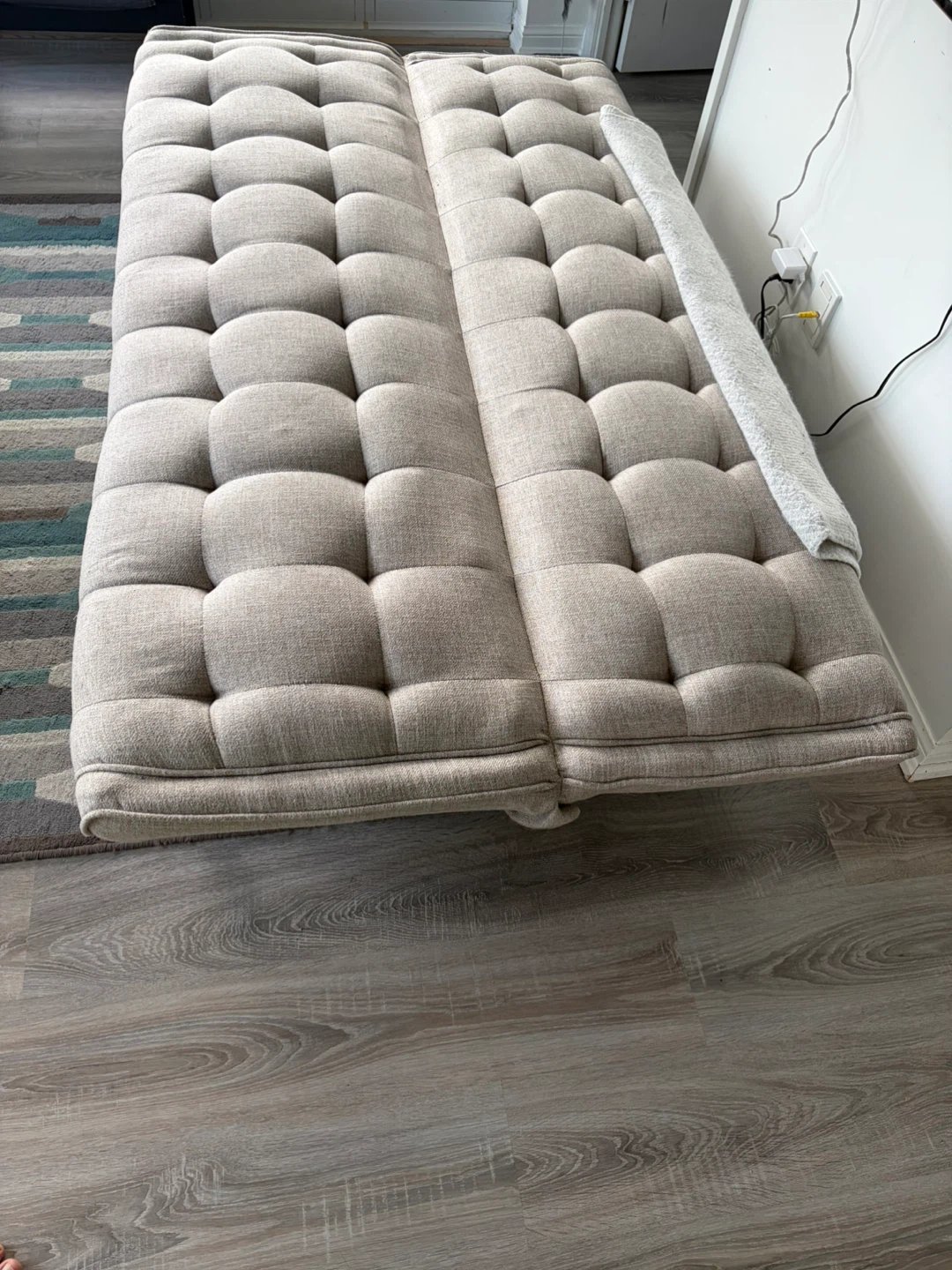 Grey Tufted Sofa Couch bed - photo 5
