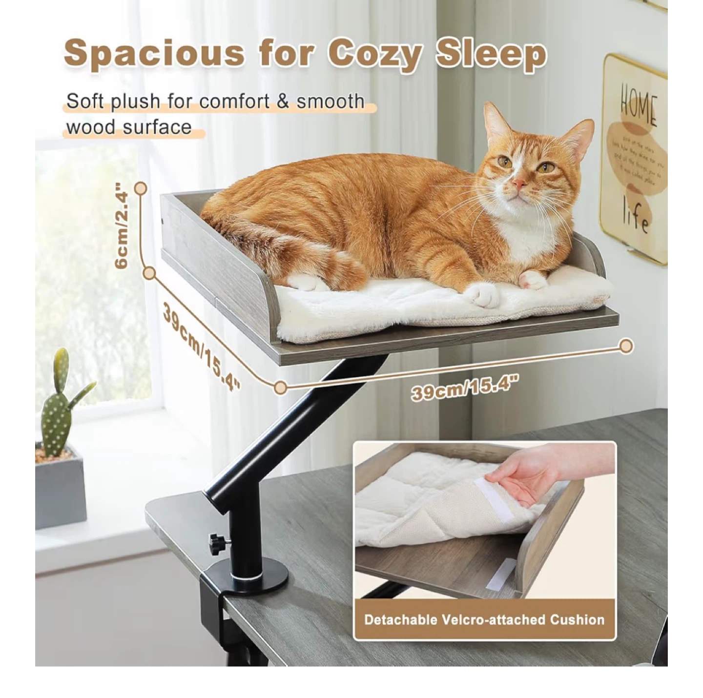 Desk Cat Perch - 39cm x 39cm - photo 5