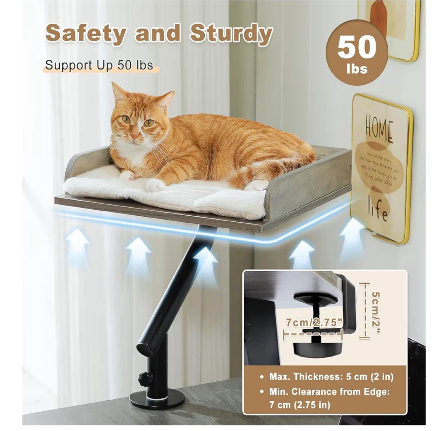 Desk Cat Perch - 39cm x 39cm - photo 4