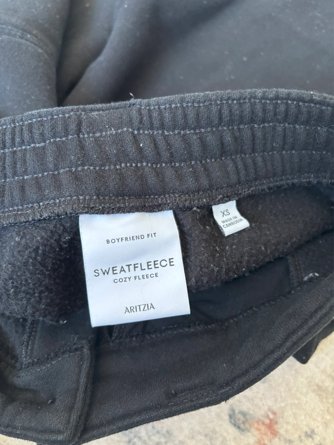 ARITZIA Sweatfleece Cozy Fleece Boyfriend Fit Pants XS - photo 3