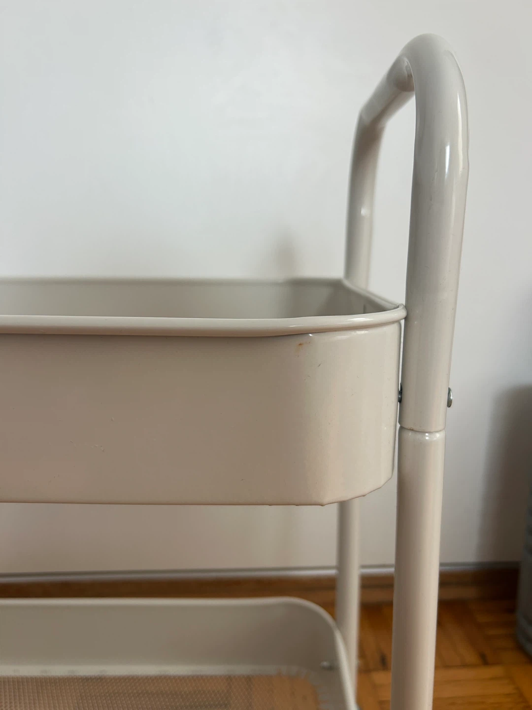 Two-tier metal rolling cart - photo 3