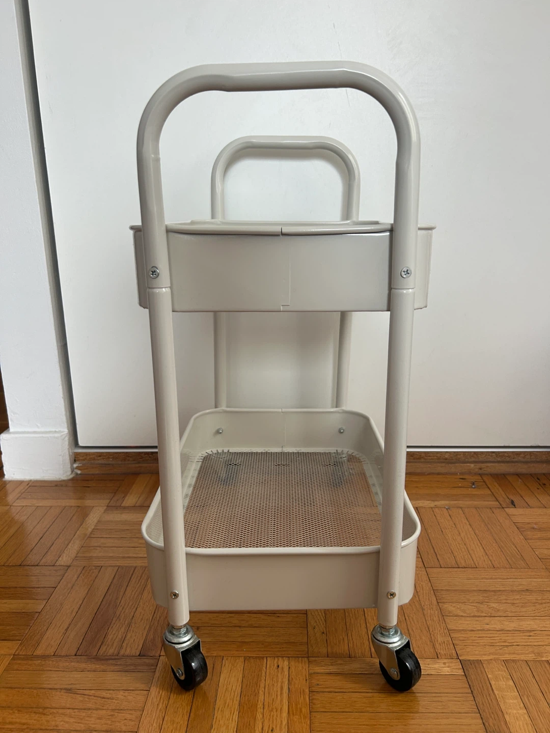 Two-tier metal rolling cart - photo 4