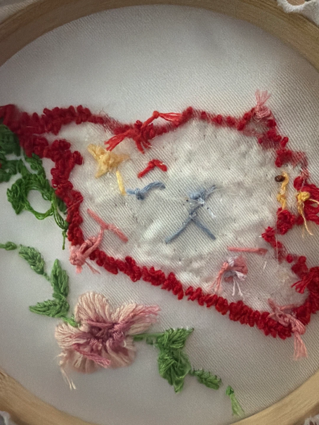 Handmade Beaded Embroidery Hoop Art - photo 2