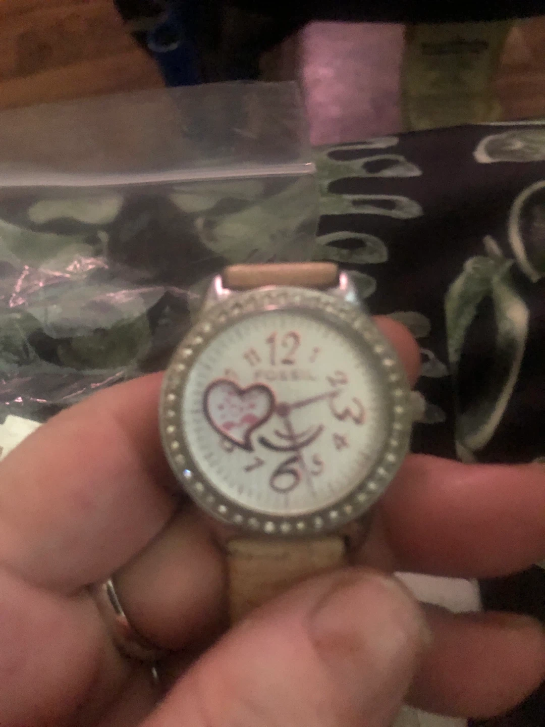 Fossil Watch with Heart Design