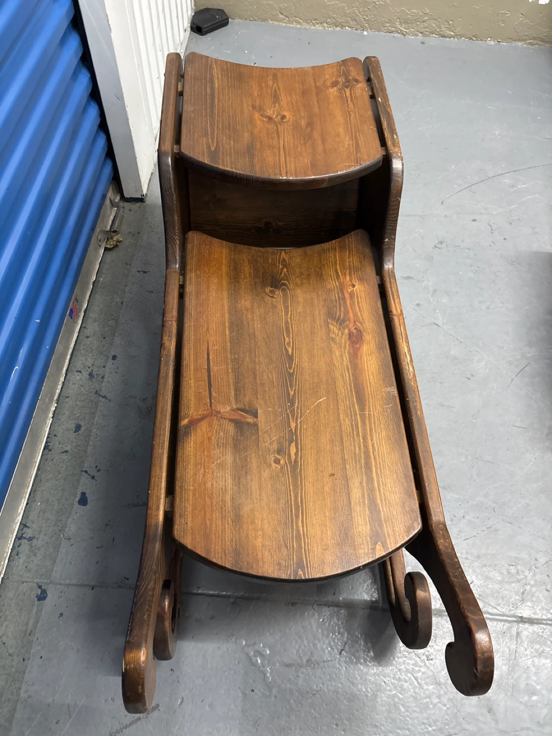 Wooden Sleigh table