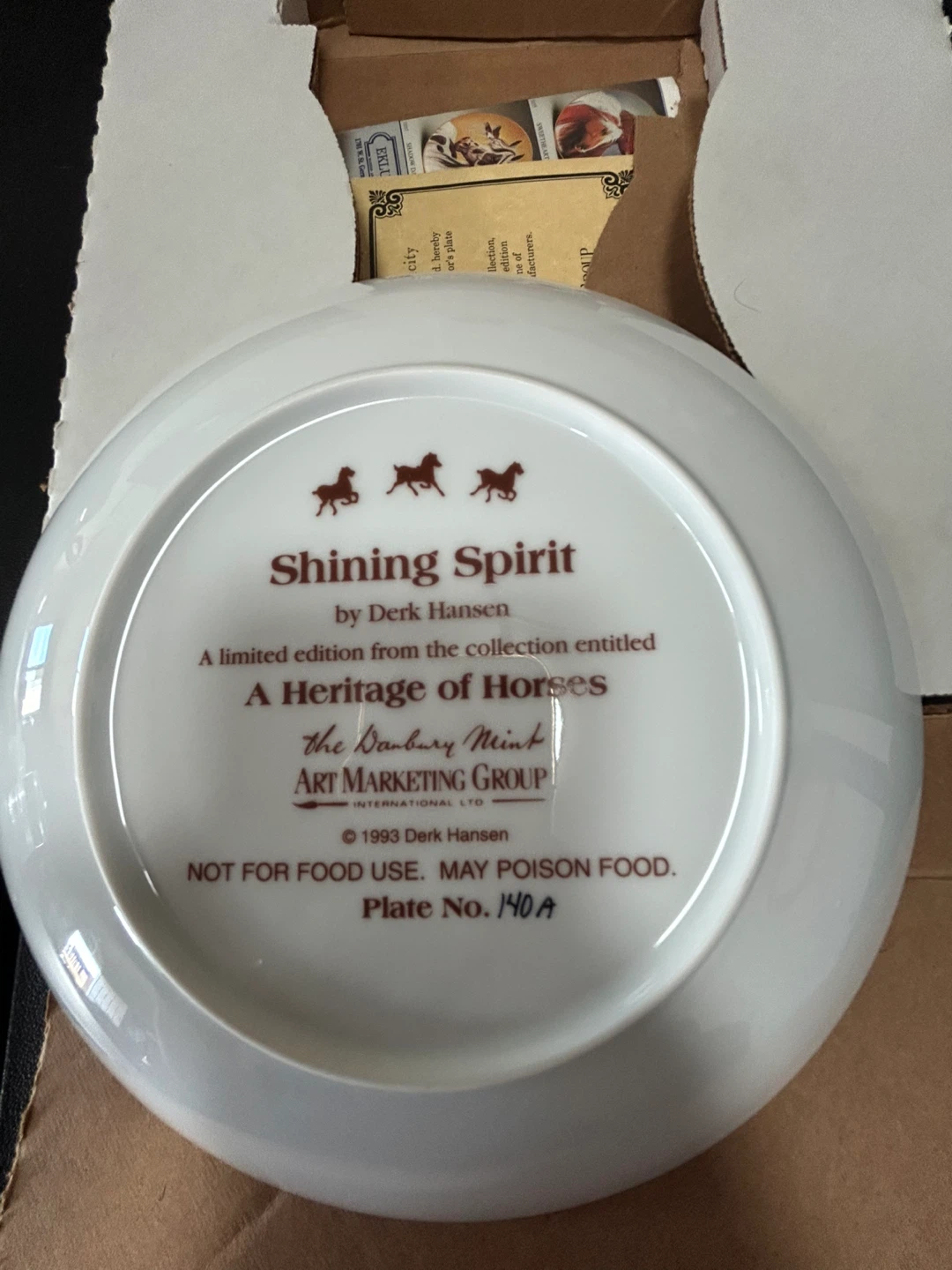 Art Marketing Group Derk Hansen "Shining Spirit" Collector Plate - photo 3