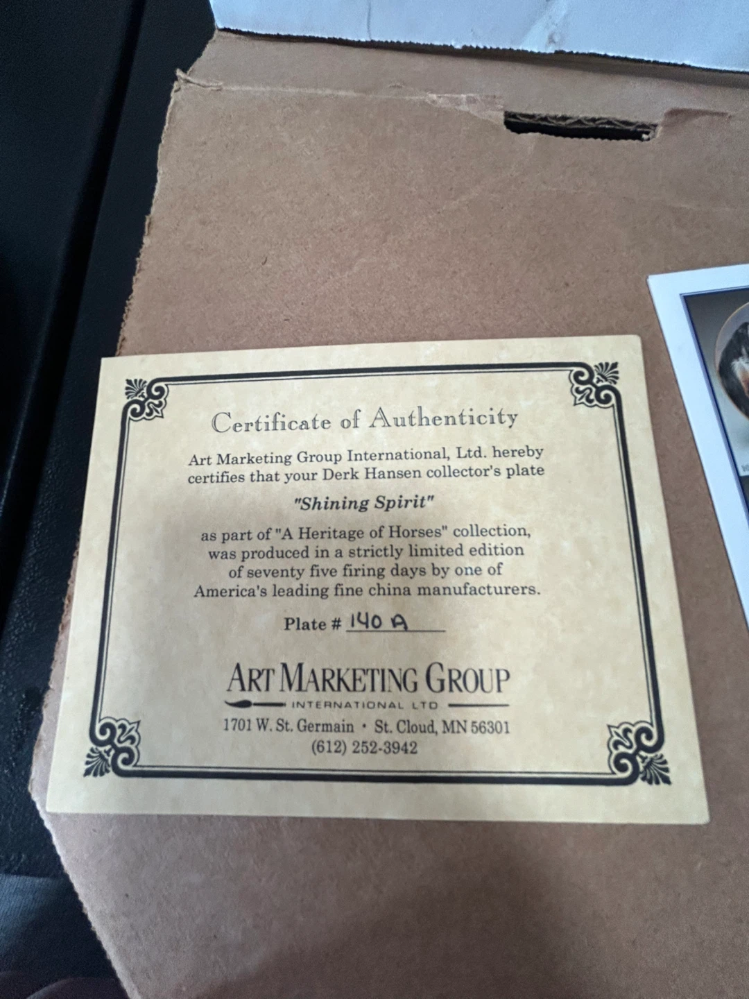 Art Marketing Group Derk Hansen "Shining Spirit" Collector Plate - photo 4