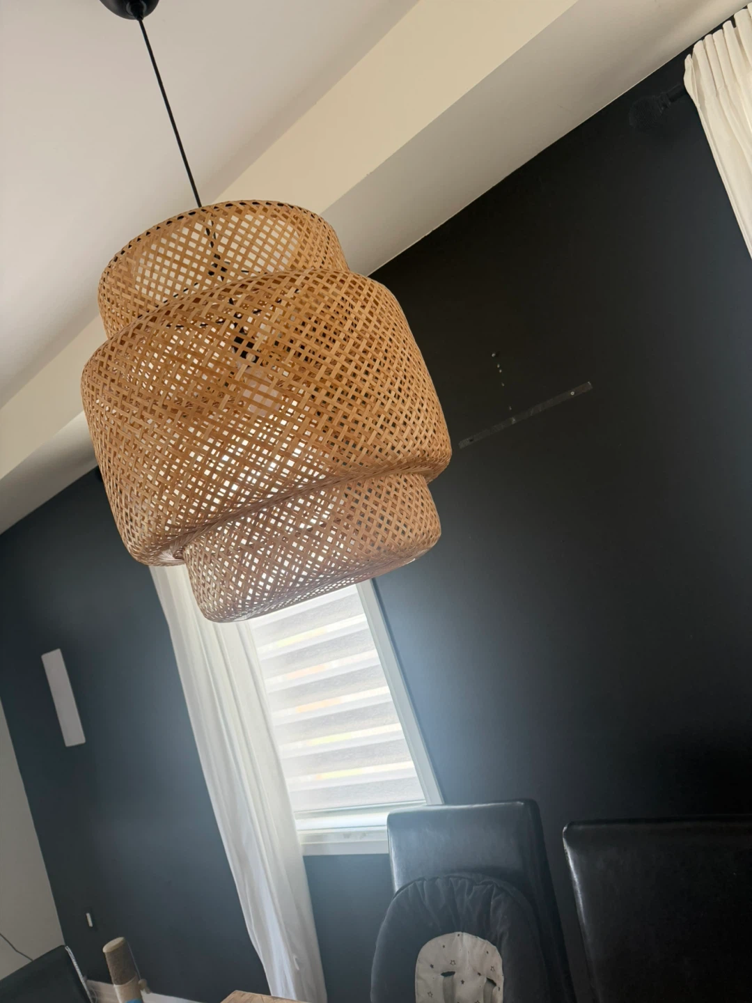 Woven Bamboo Pendant Light Fixture - photo 3