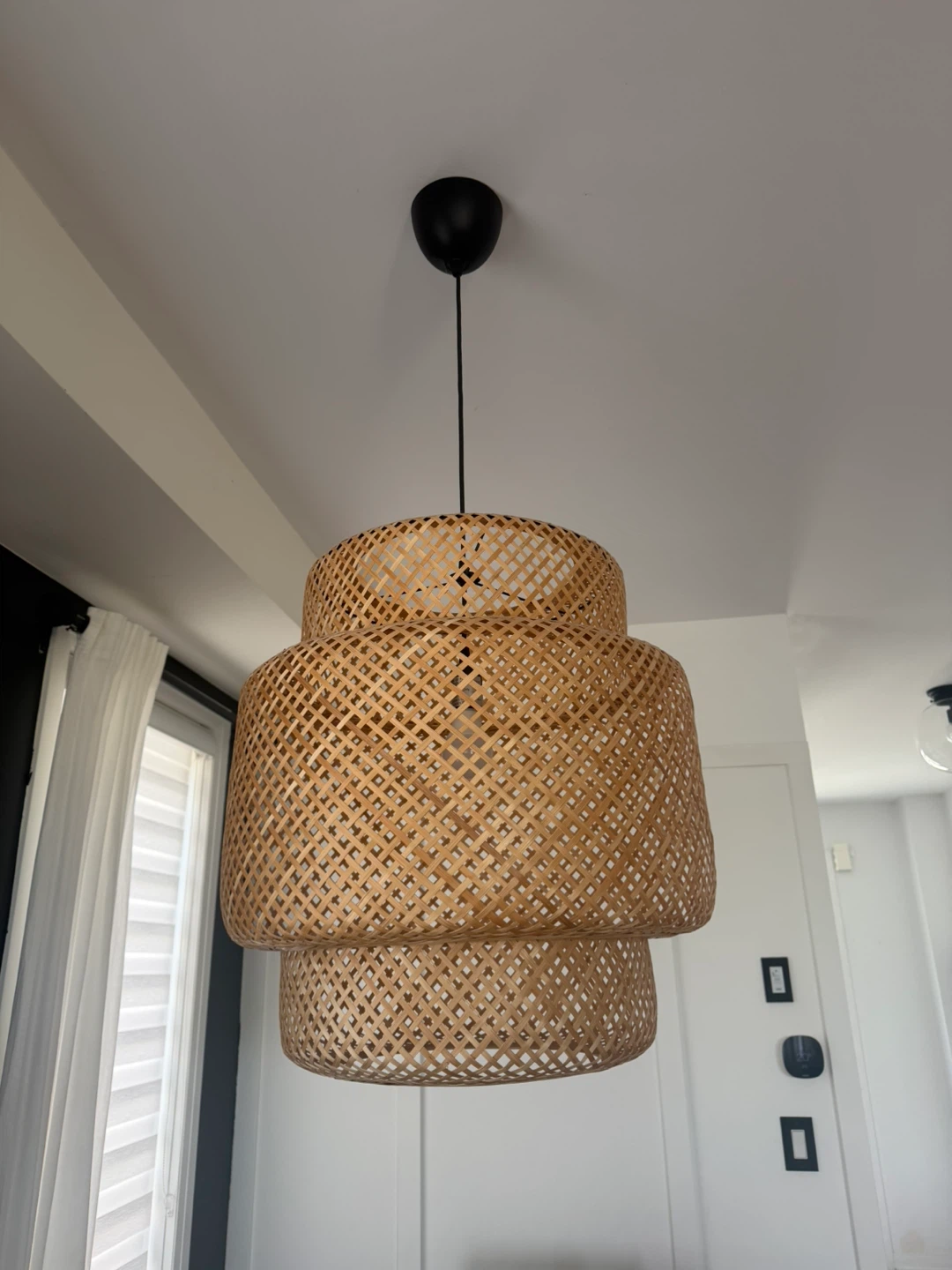 Woven Bamboo Pendant Light Fixture - photo 2