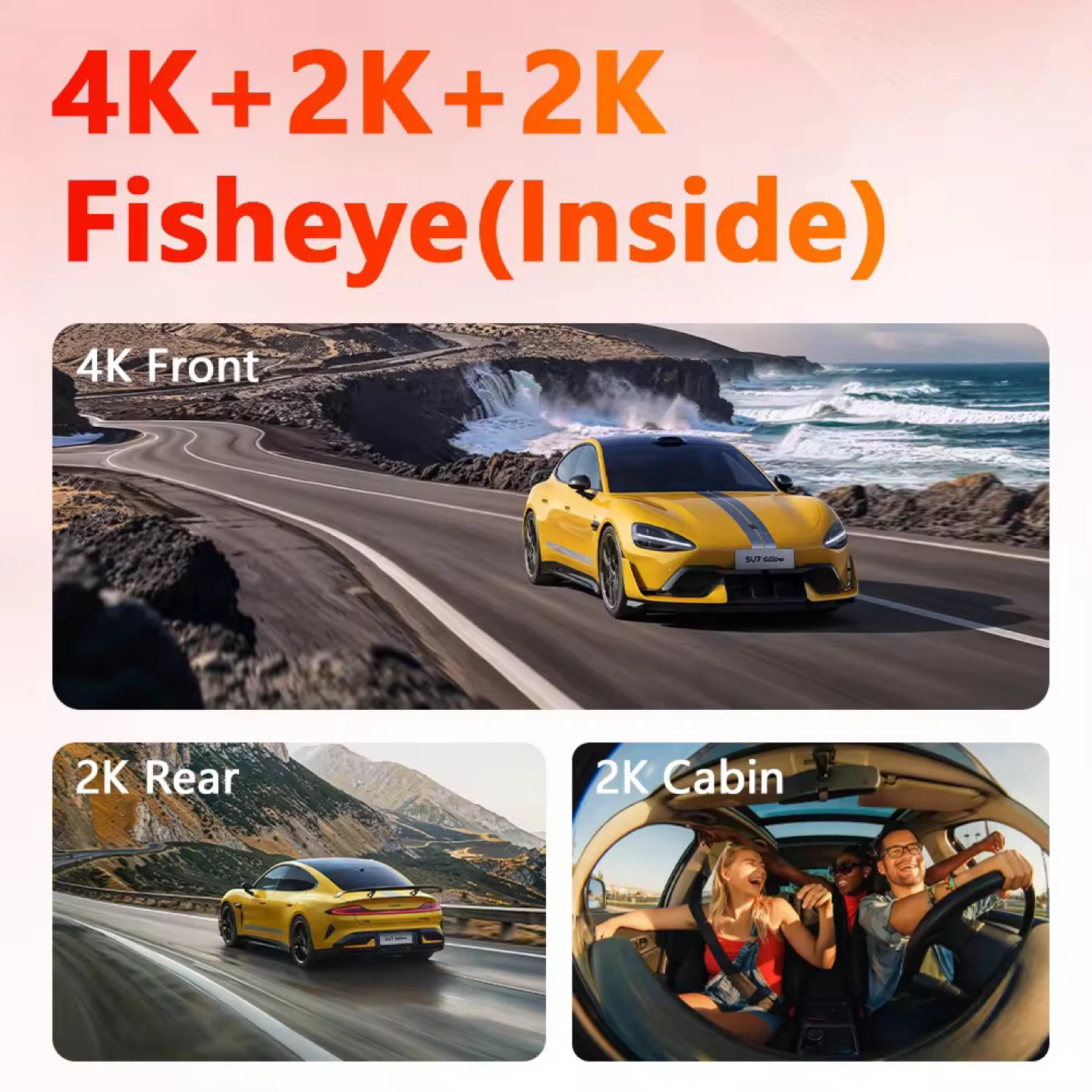 Carlover Dash Cam 4K Front, 2K Rear, 2K Cabin - photo 3