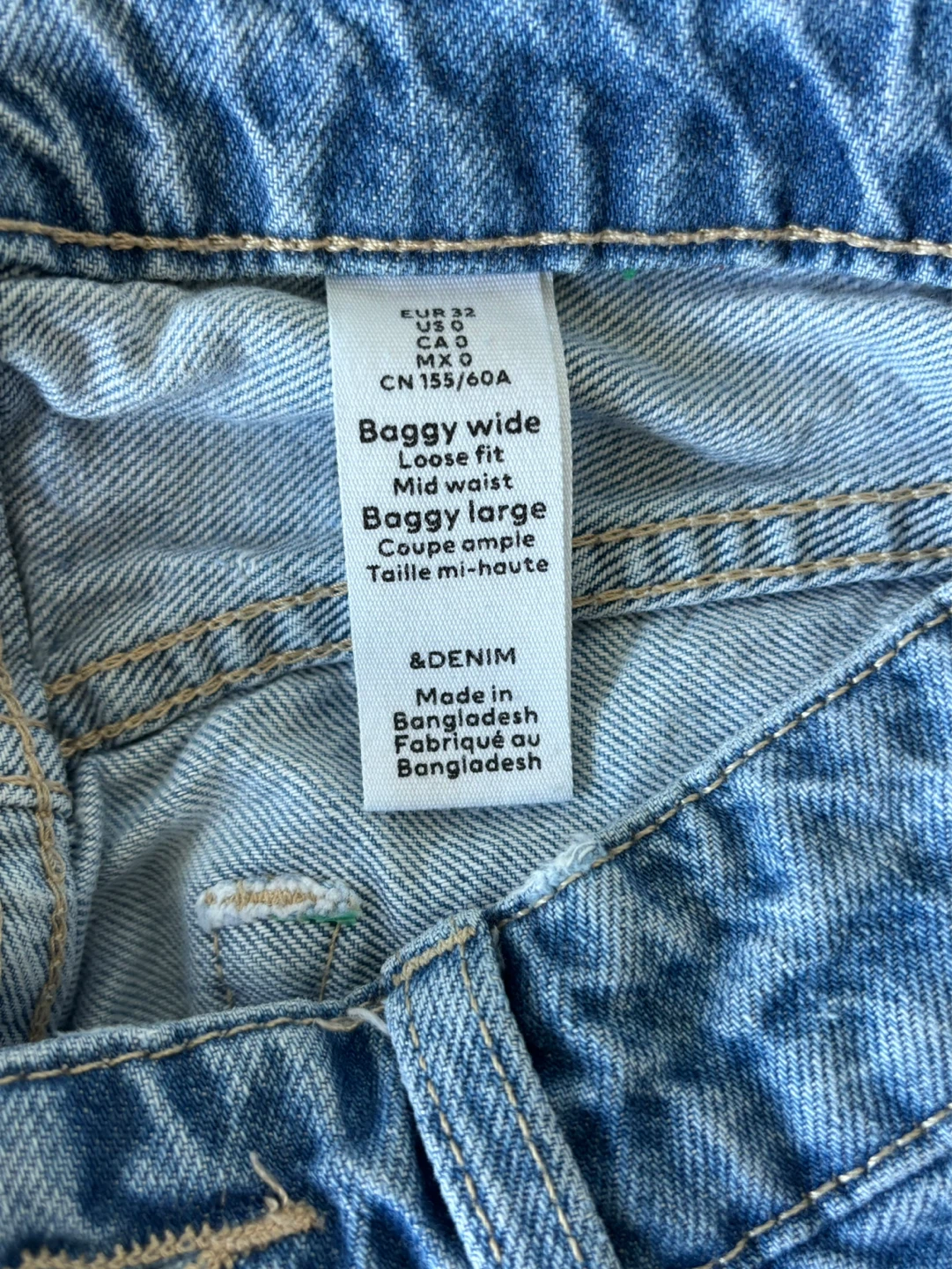 H&M Baggy Wide Loose Fit Mid Waist Jeans - photo 3