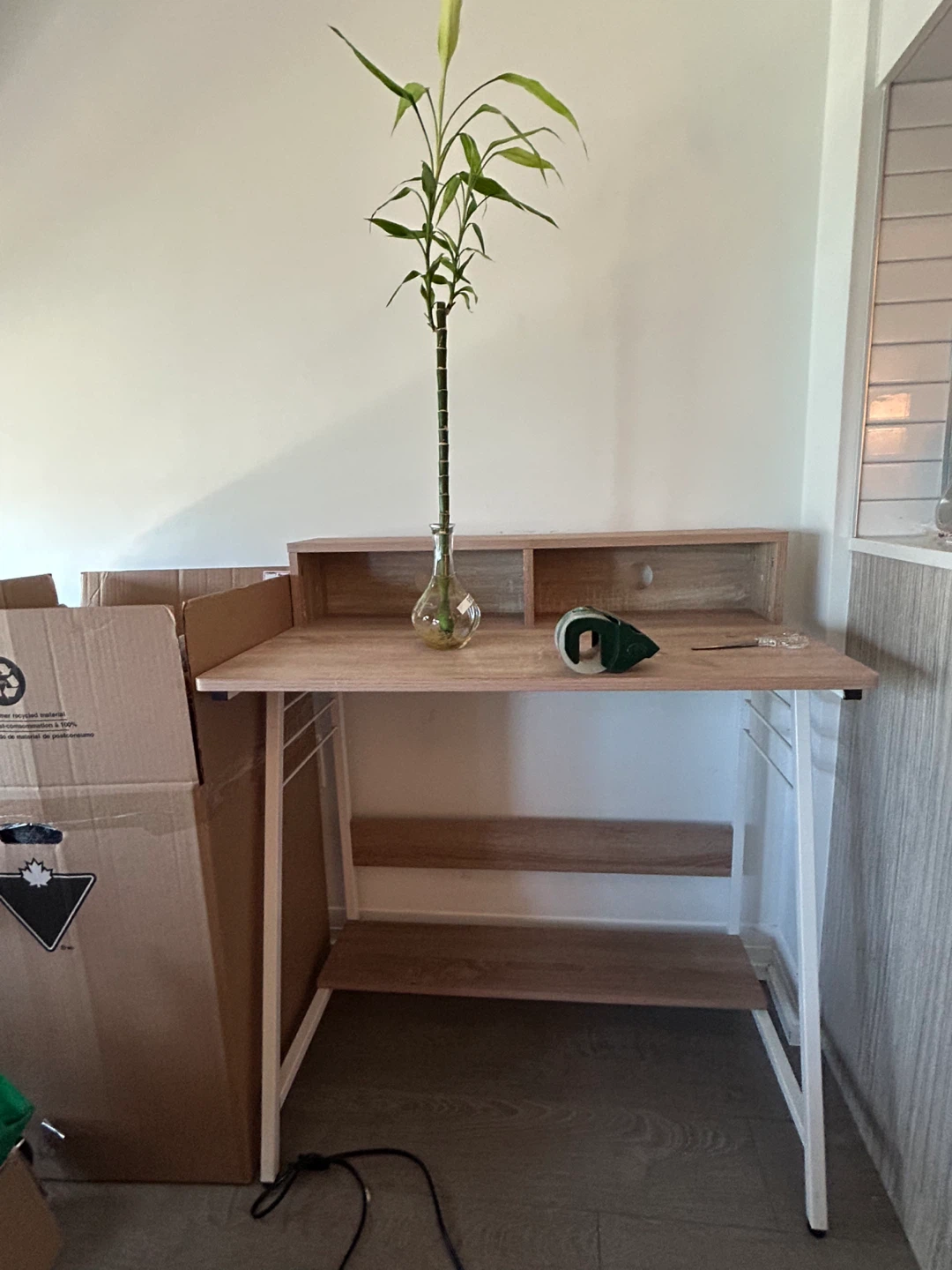 [Free]Compact Desk with Storage Shelf - photo 2