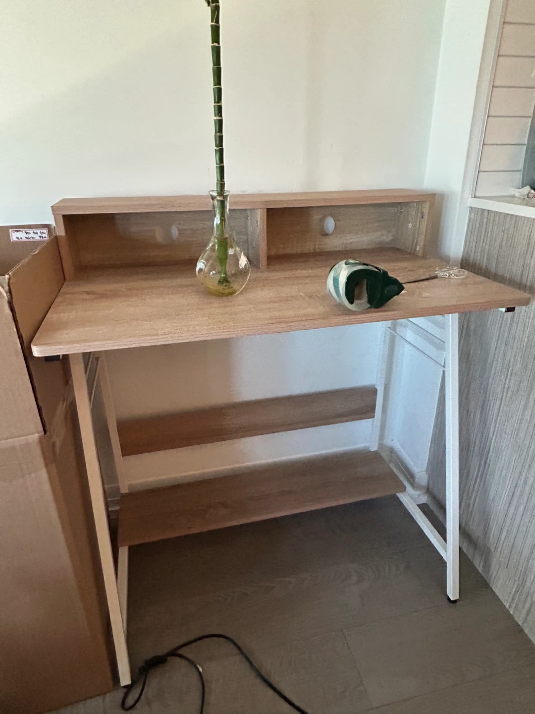 [Free]Compact Desk with Storage Shelf - photo 3