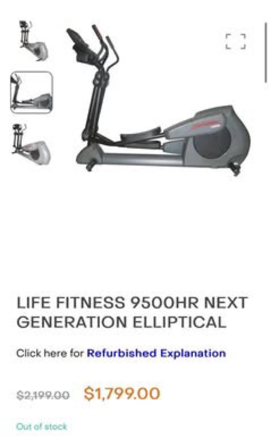 Life Fitness 9500HR Elliptical (reg $1800) - photo 5
