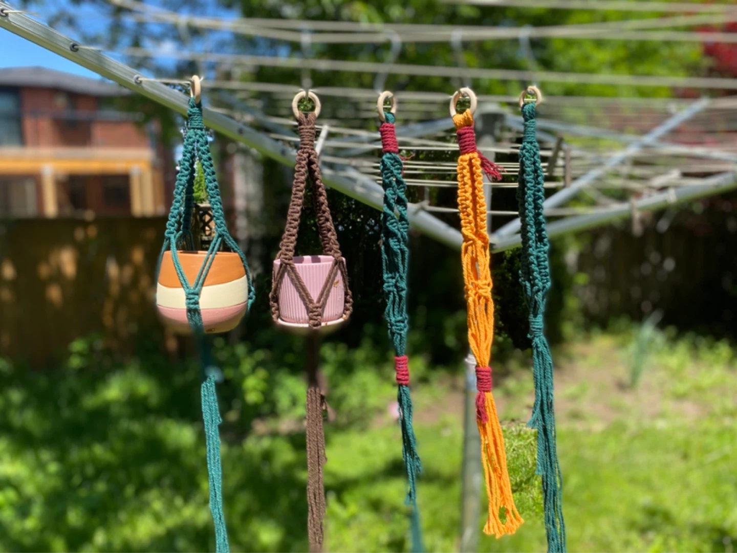 Handmade Macrame Plant Hangers perfect for succulents! - photo 2