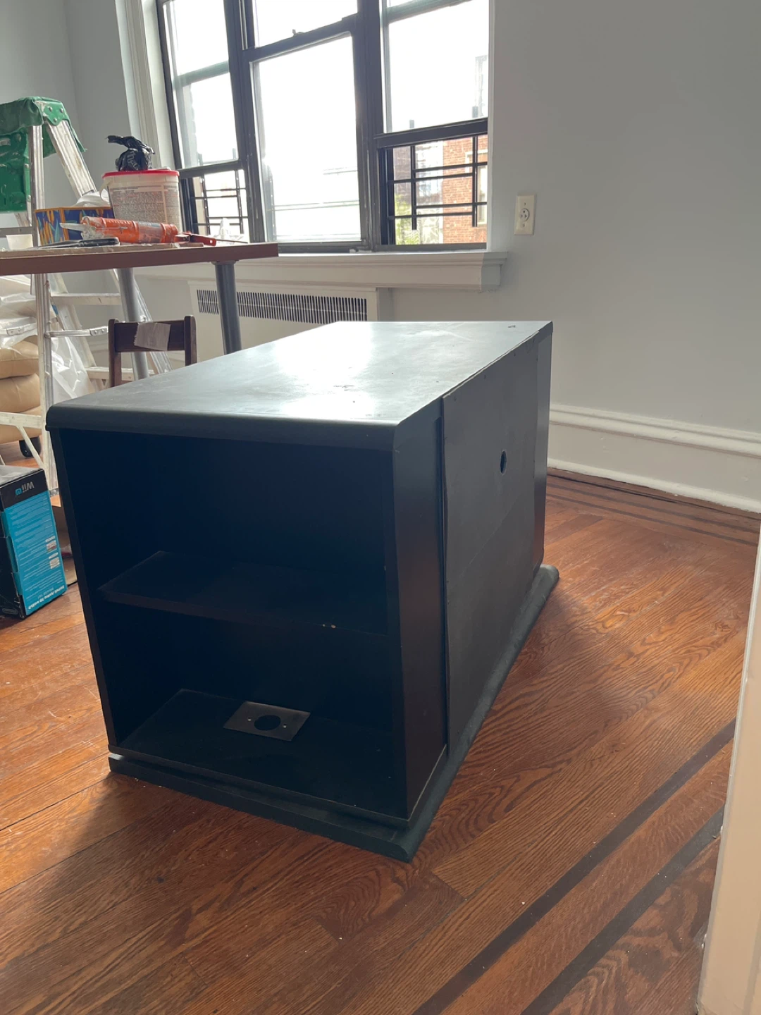 Black Media Console AND green wooden buffet with drawers - photo 3