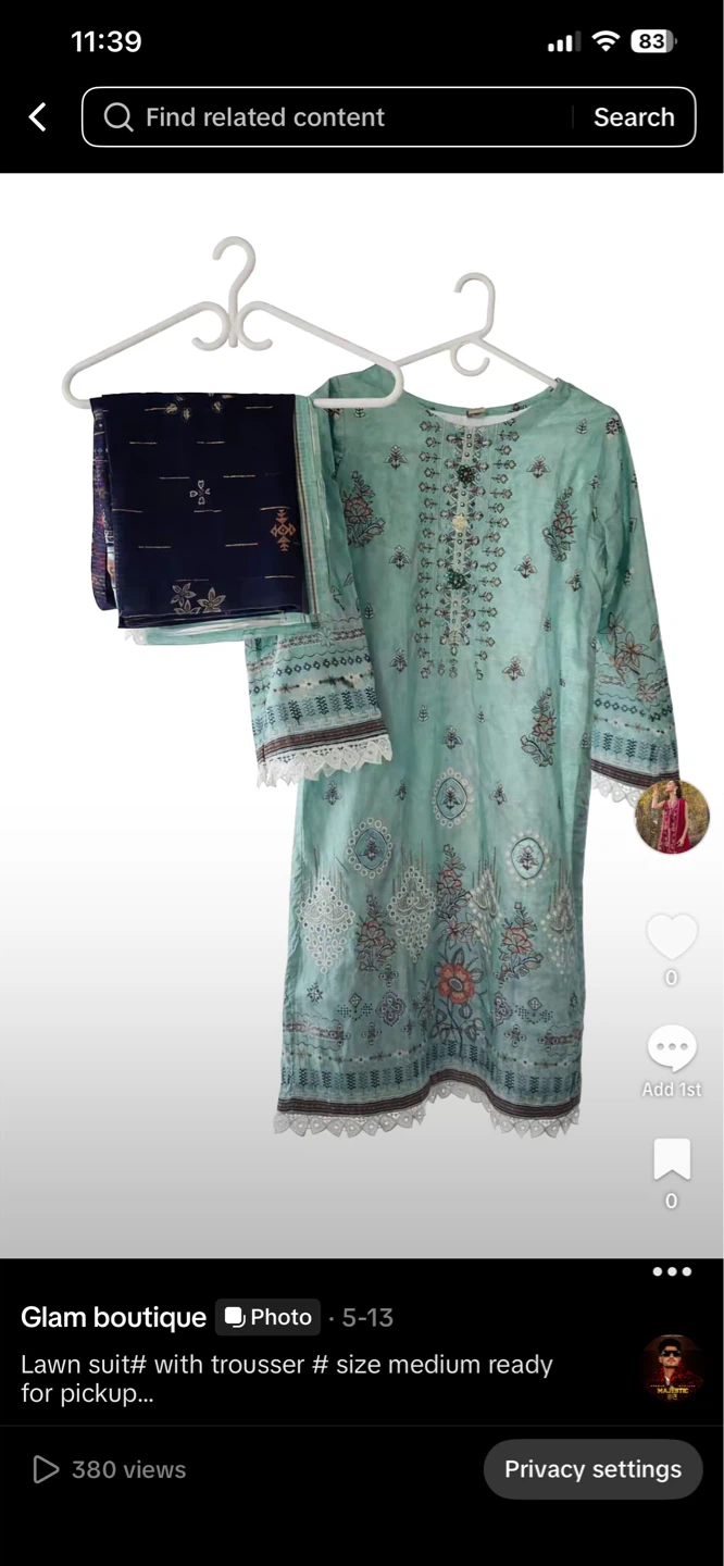 Pakistani lawn suit