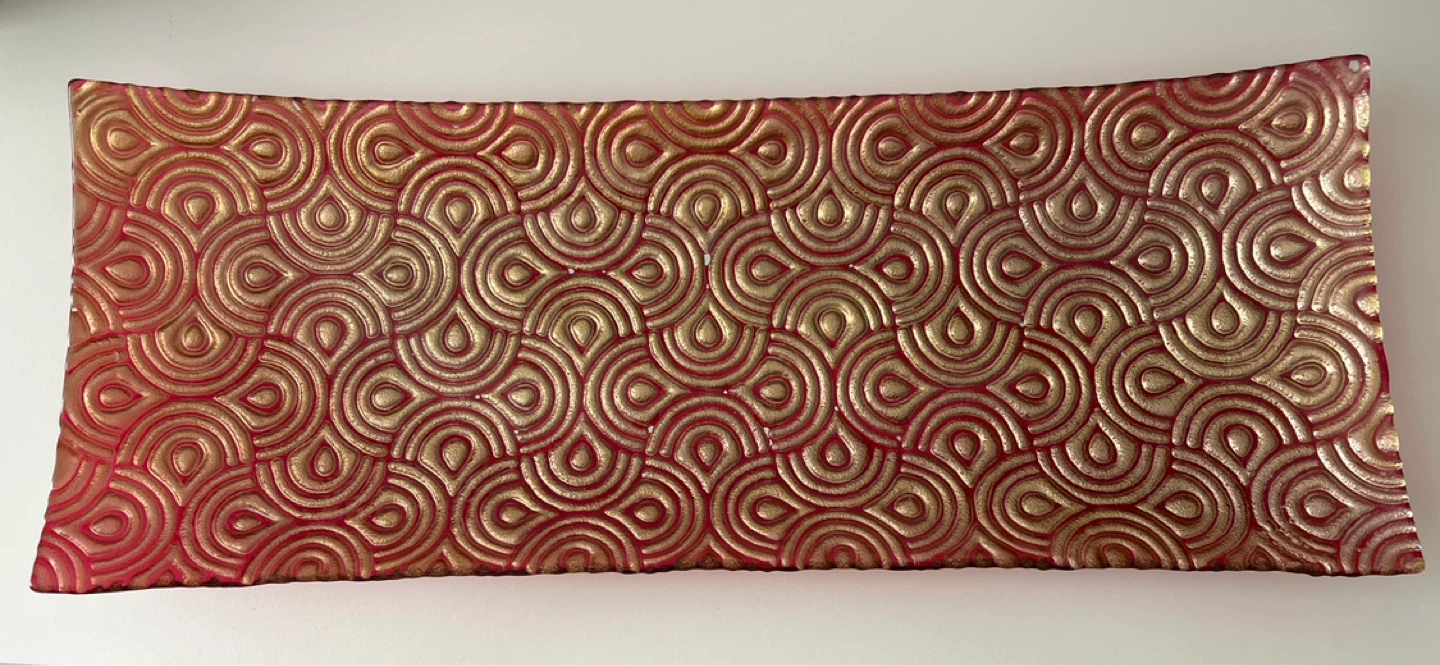 Red and Gold Decorative Tray