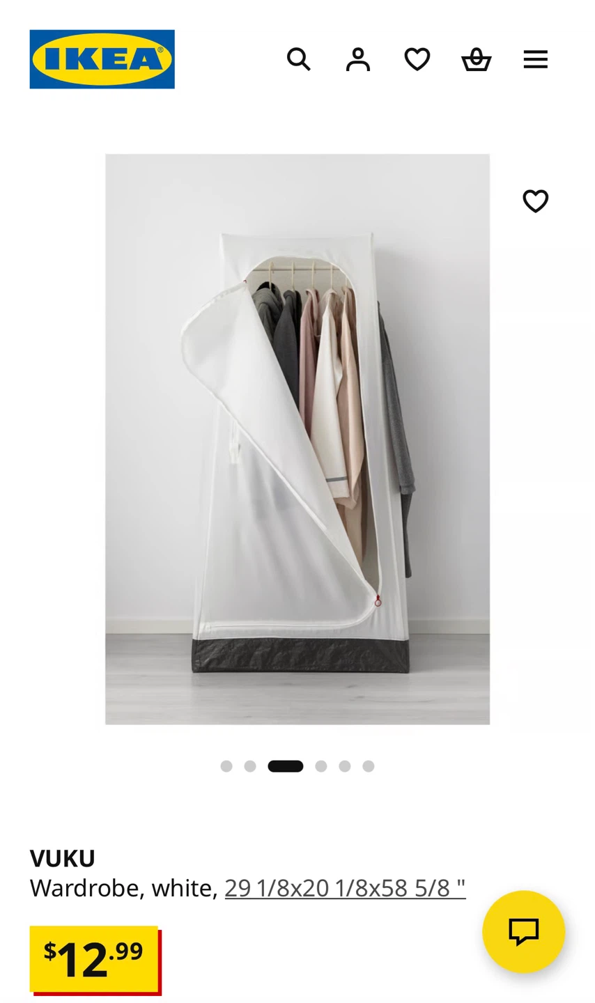 IKEA VUKU Wardrobe White - photo 4