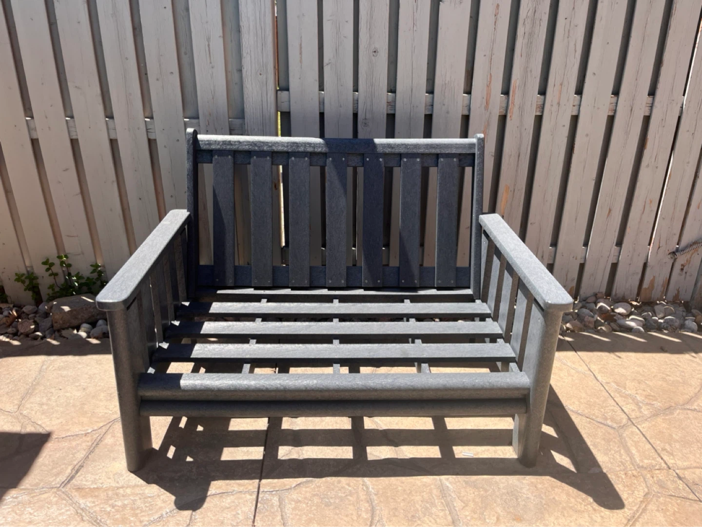 Modern two seater outdoor Poly love seat