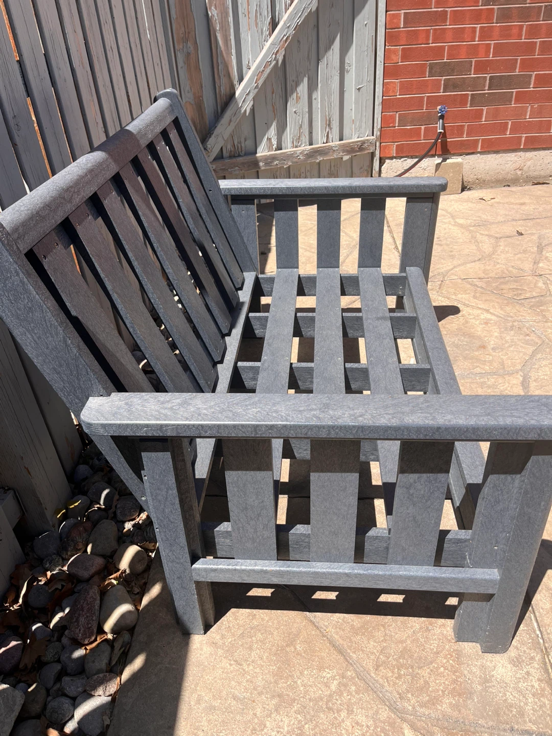 Modern two seater outdoor Poly love seat - photo 2