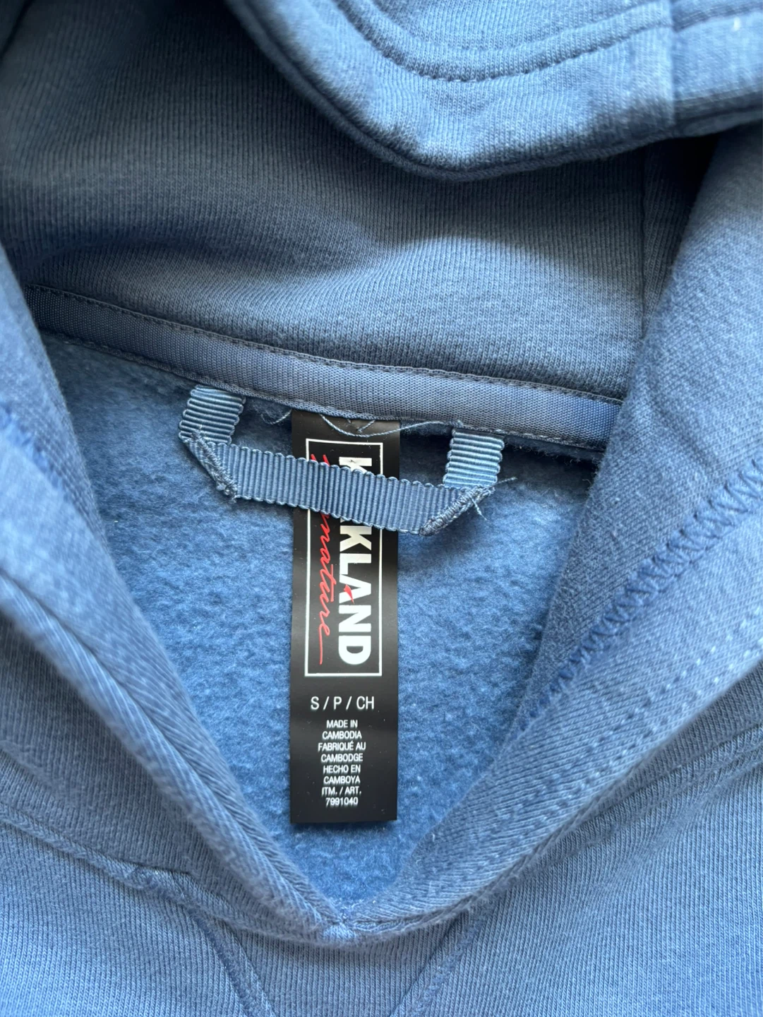 Kirkland Signature Blue Hoodie Size S/P/CH - photo 2