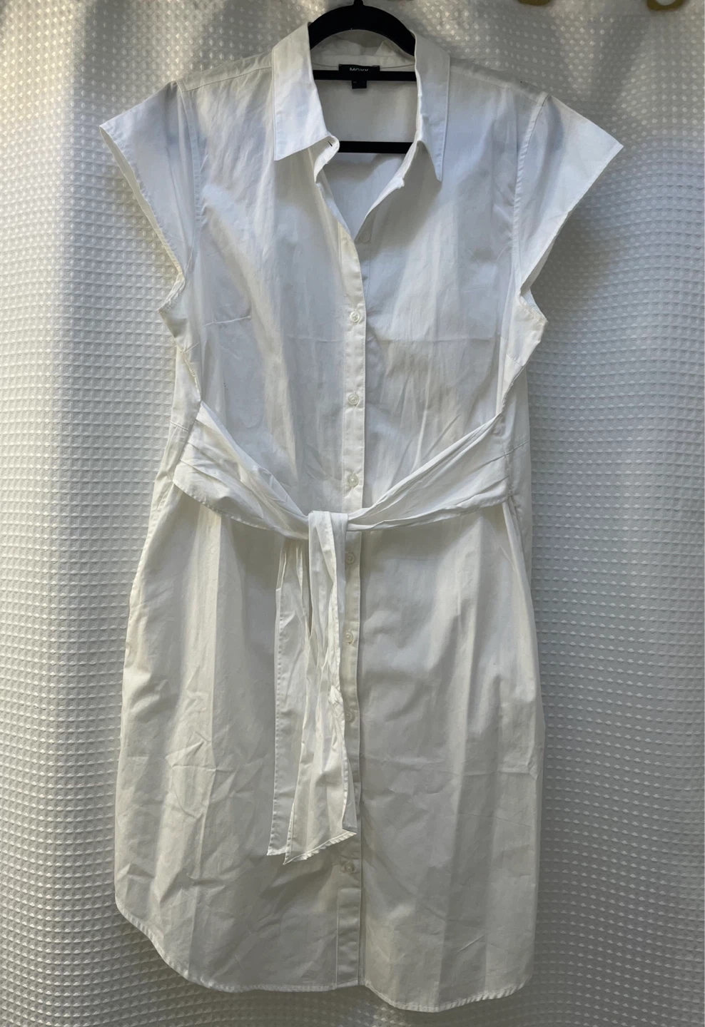 MEXX White Button-Up Shirt Dress - Size L