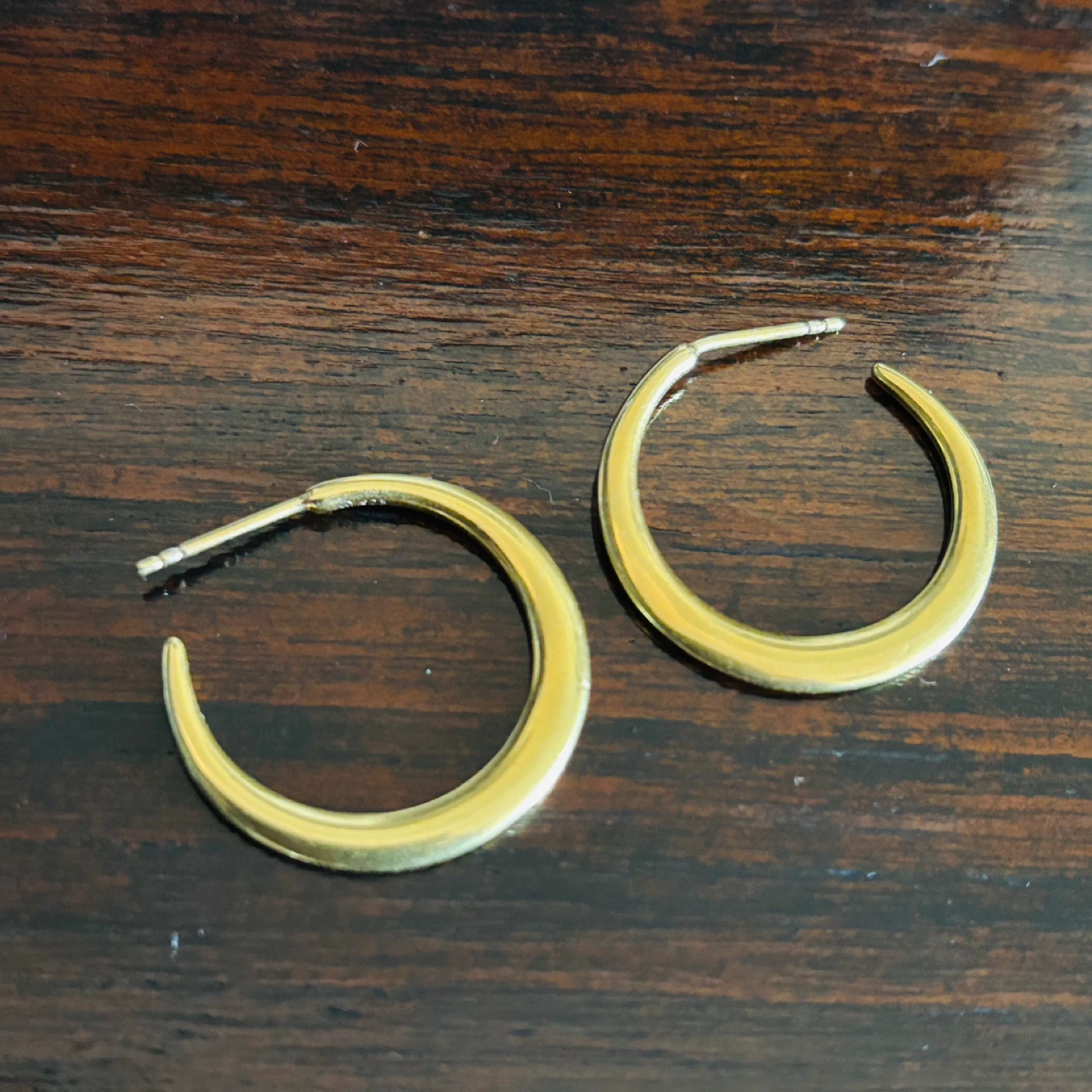 925 Silver and Gold Hoop Earrings