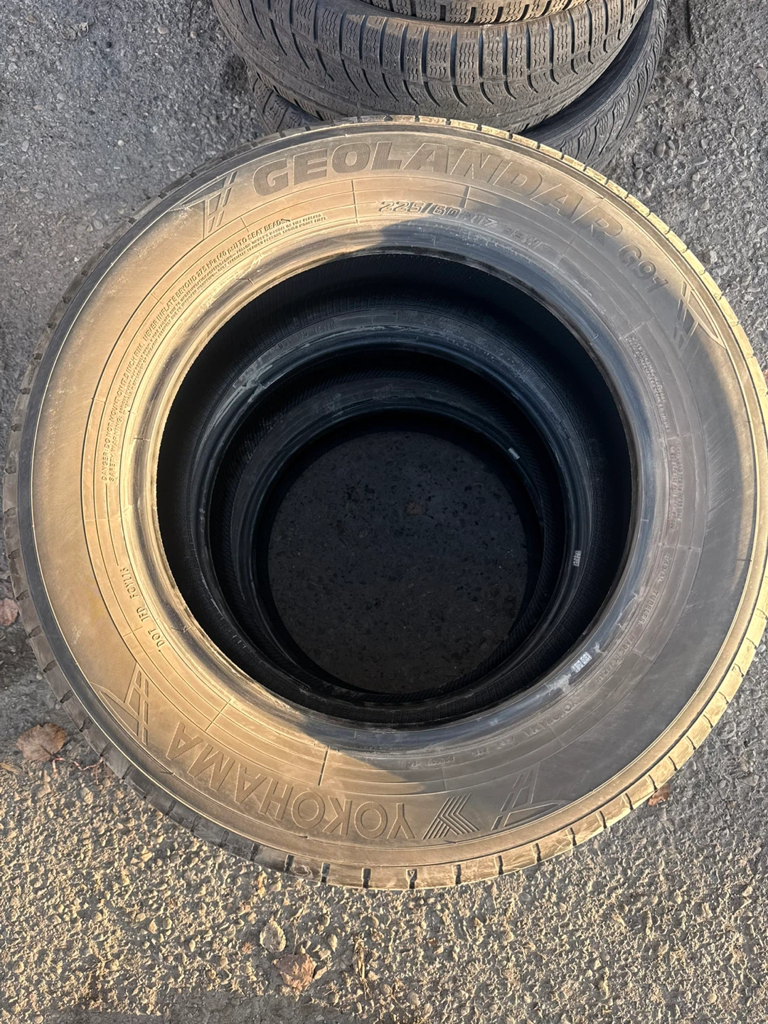 (3) Yokohama Geolandar G91 All Season Tires 225/60R17