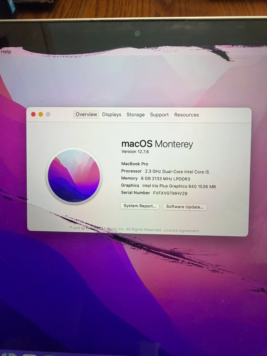 MacBook Pro 13” 2017/8GB RAM/128GB SSD/Screen Glitch - photo 2