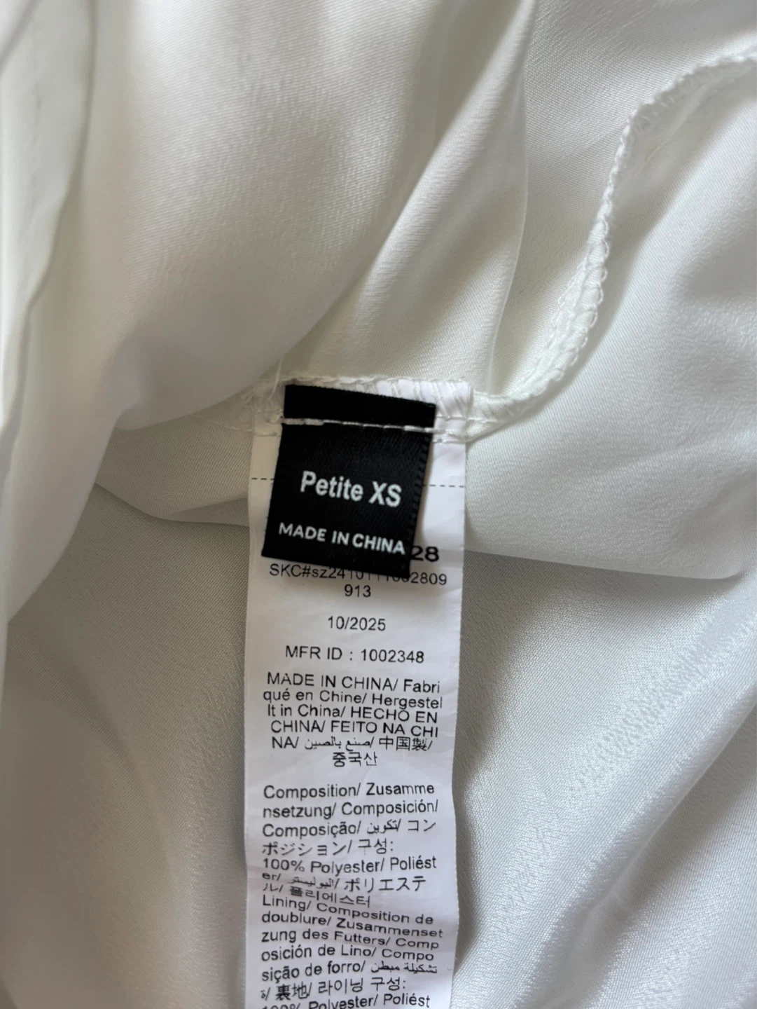White Petite XS Off-the-Shoulder Dress - photo 4