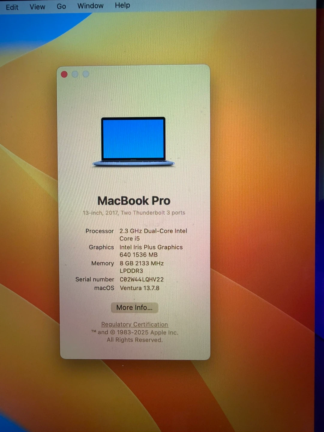 Apple MacBook Pro/8GB RAM/128GB SSD/Screen Glitch - photo 2