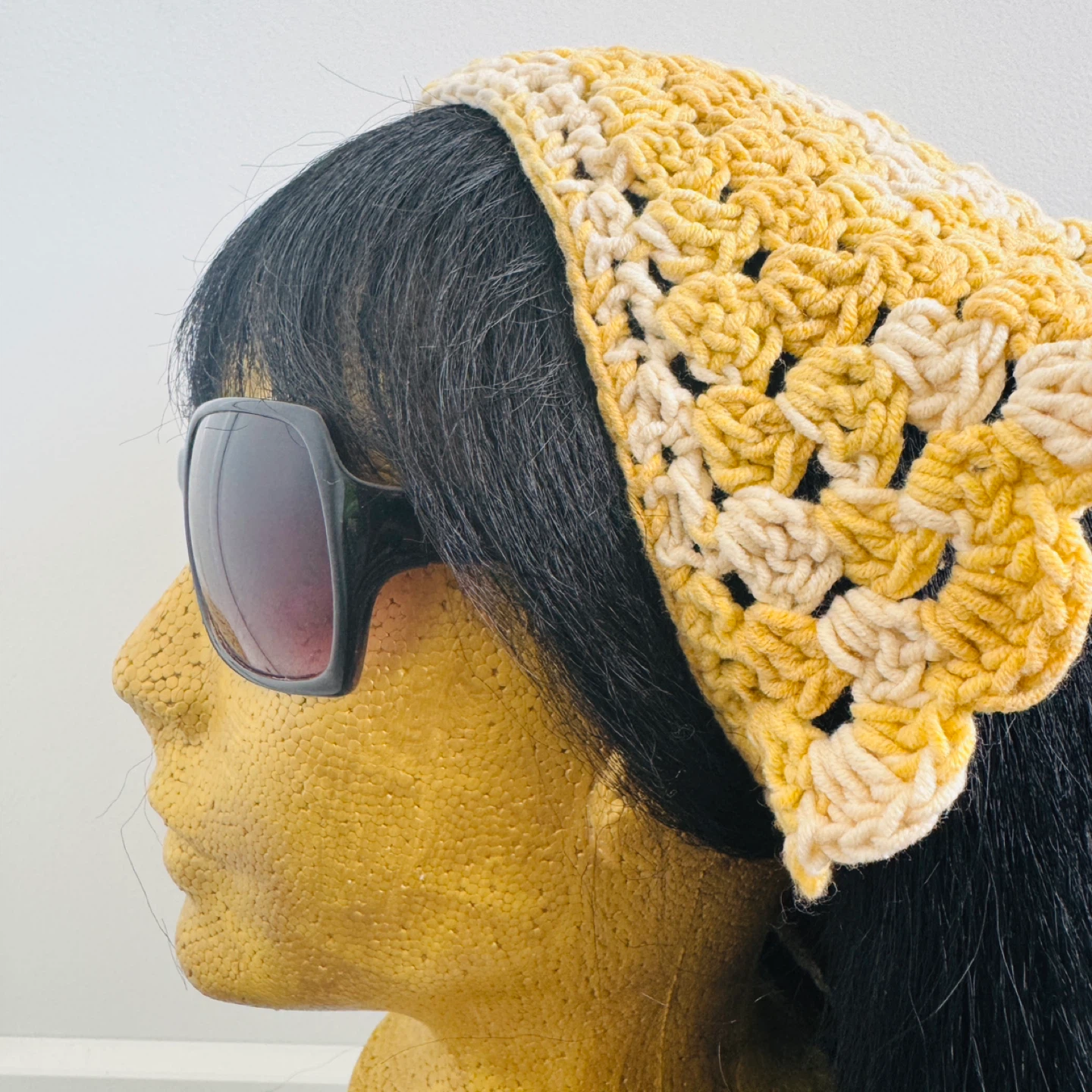 Handmade Crochet Bandana/Headscarf in variegated colours - photo 3