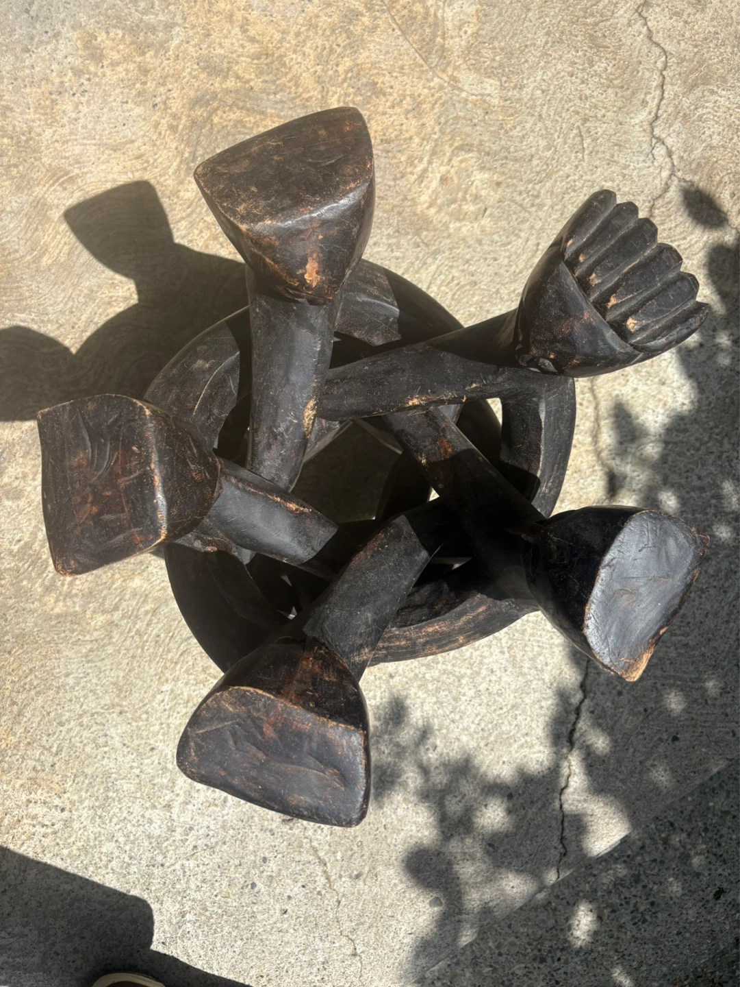 Carved Wood Figural Plant Stand - photo 2