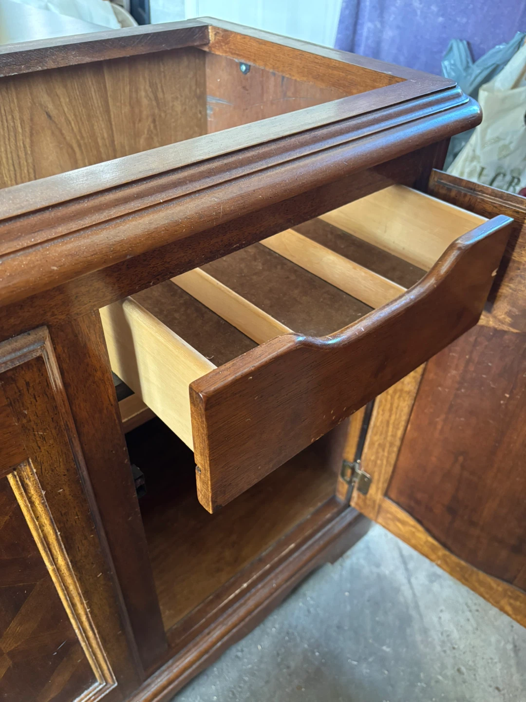Vintage wooden cabinet / display cabinet - photo 5