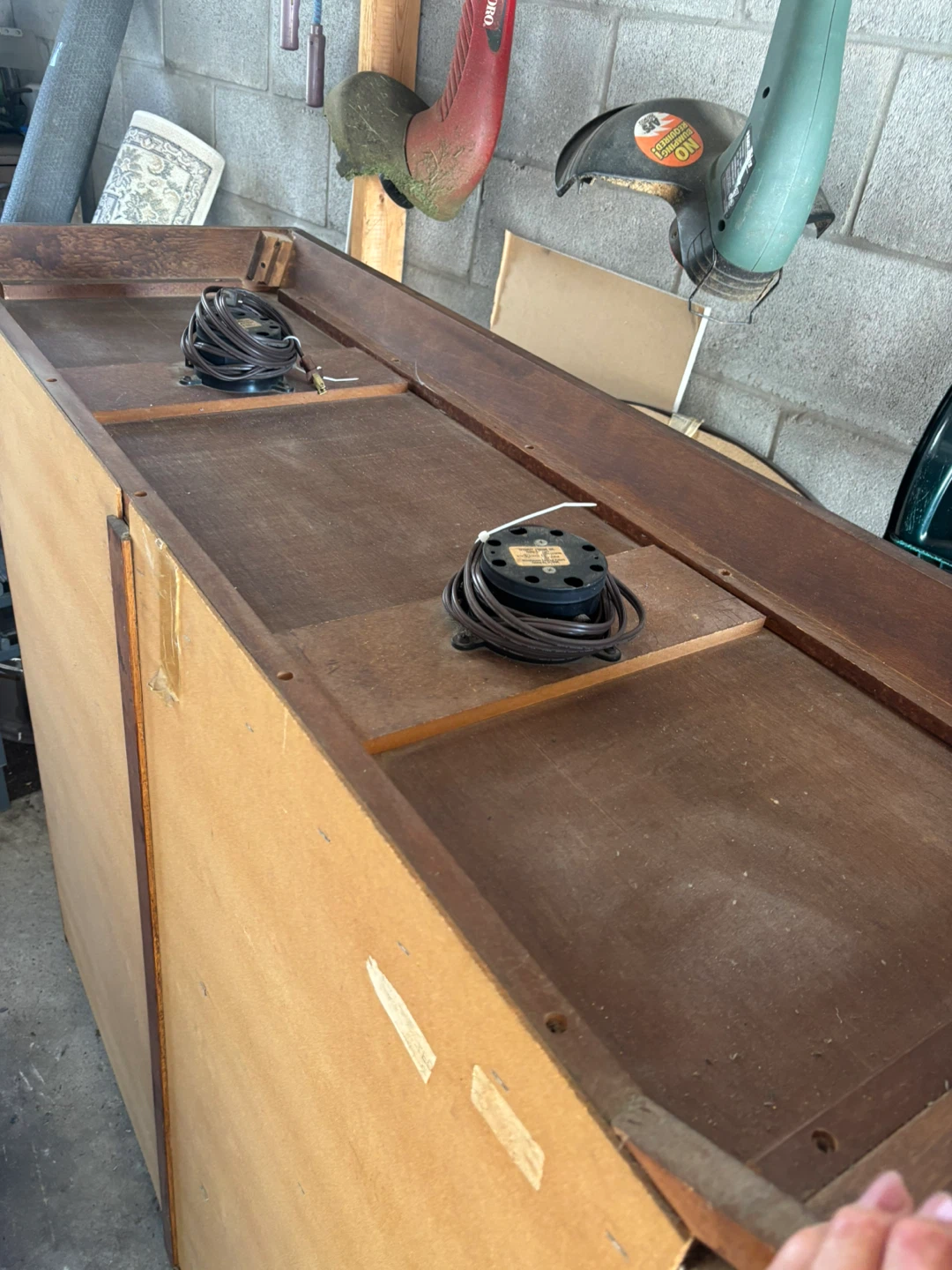 Vintage wooden cabinet / display cabinet - photo 4