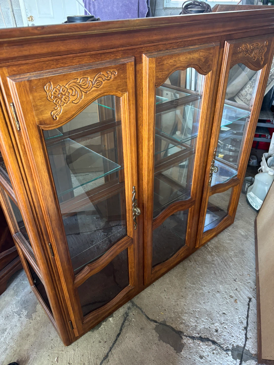 Vintage wooden cabinet / display cabinet - photo 3