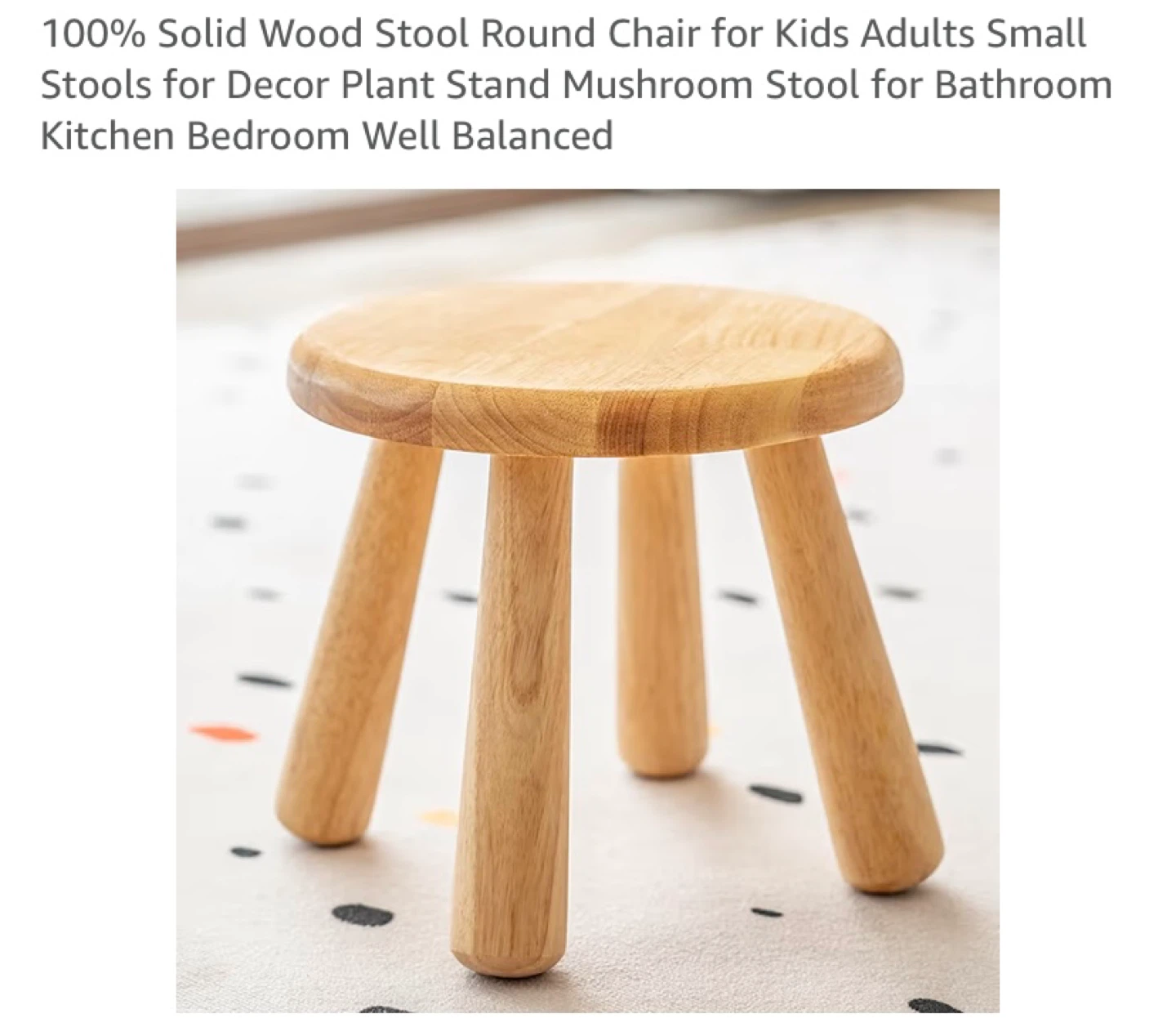 New Solid Rubber Wood Step Stool Plant Stand