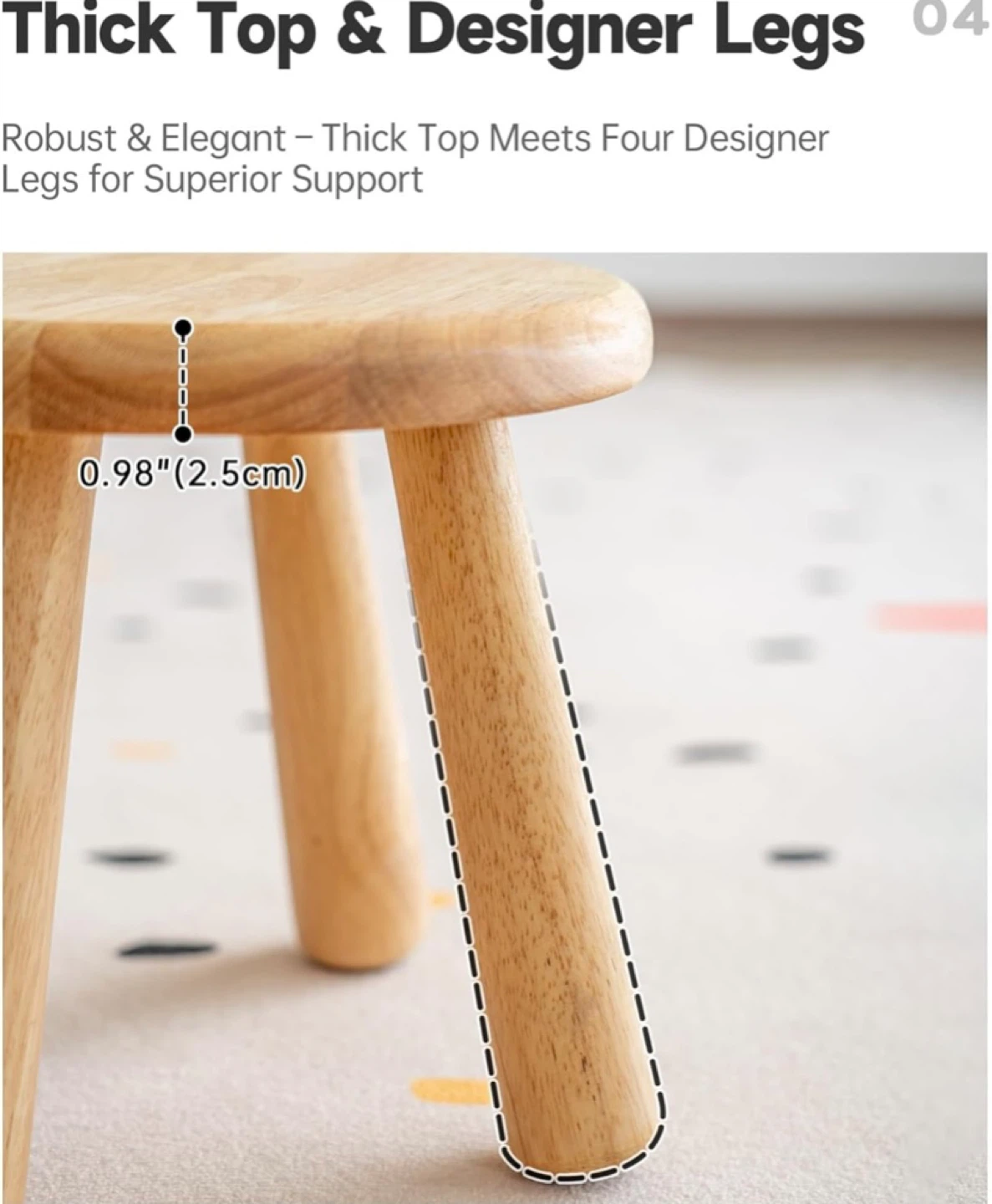 New Solid Rubber Wood Step Stool Plant Stand - photo 4