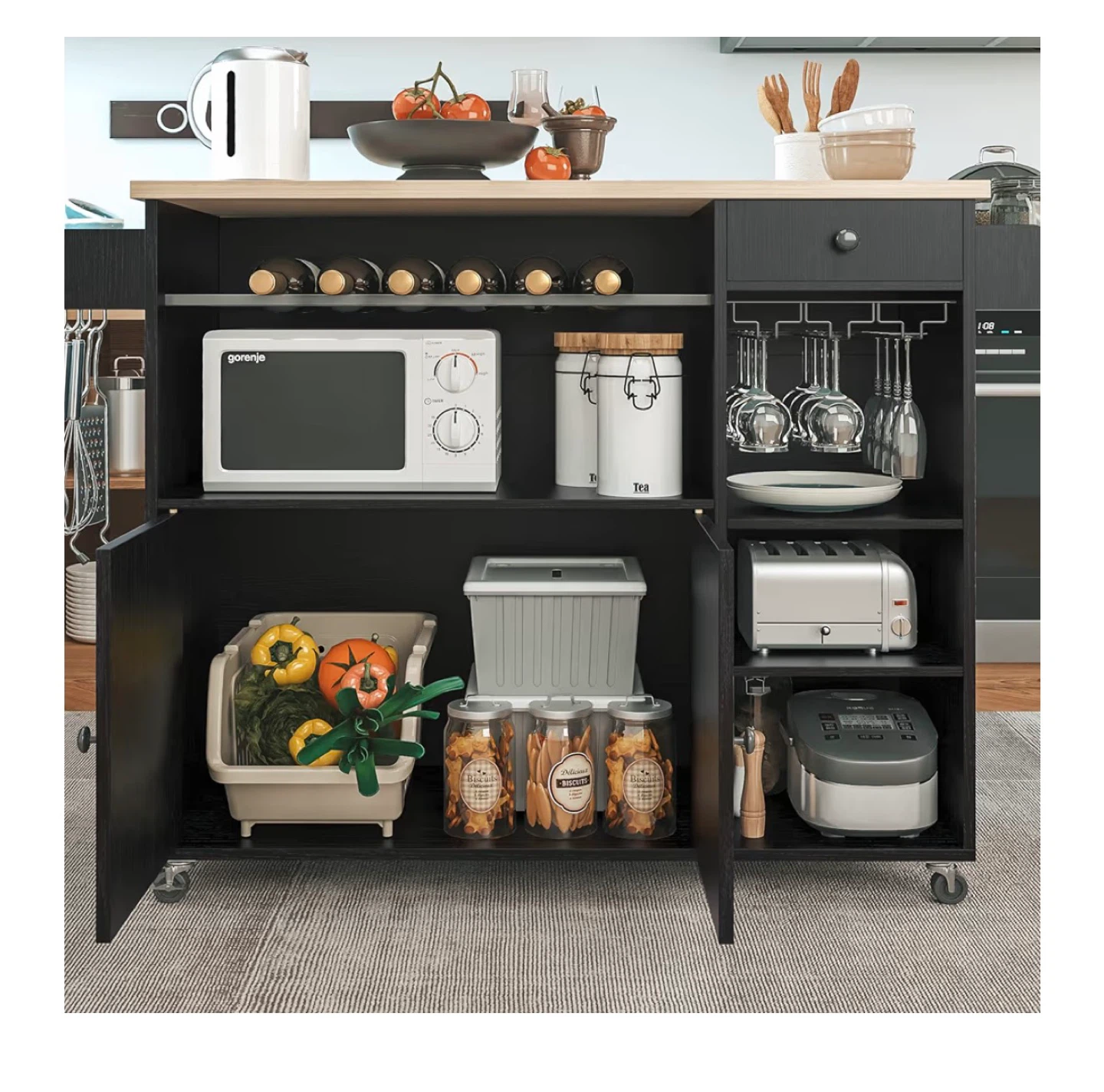Brand New Ironck Drop Leaf Countertop Kitchen Cart - photo 4