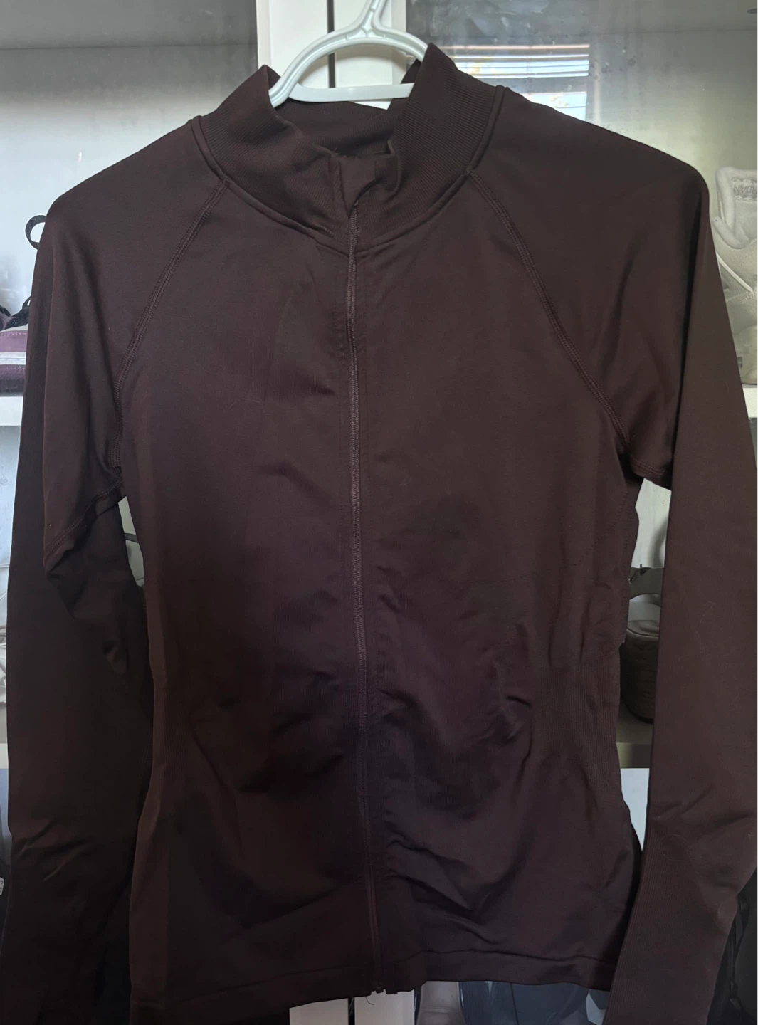 Brown Athletic Zip-Up Jacket