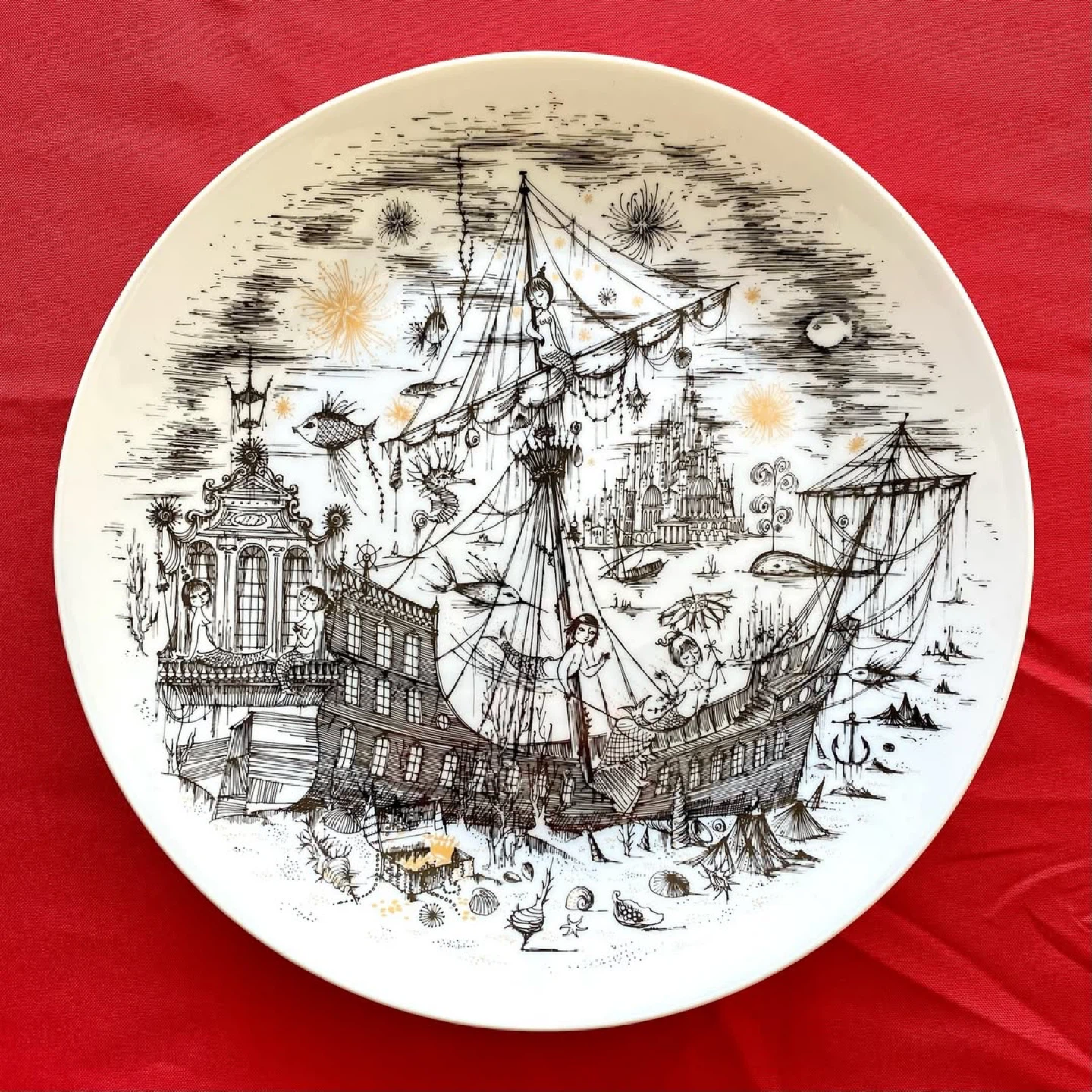 Vintage Rosenthal Mermaids Plate