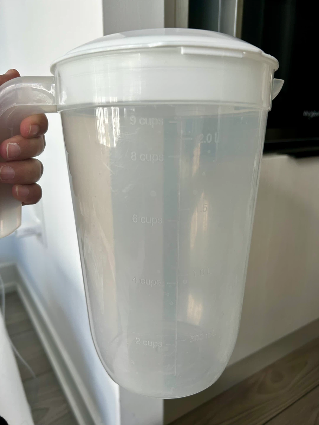 Clear Plastic Pitcher with Lid