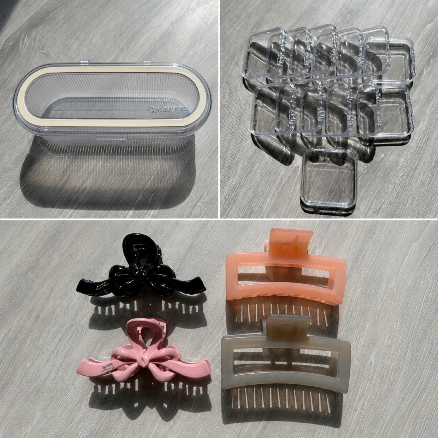 Hair Claw Clip Set with Storage Case