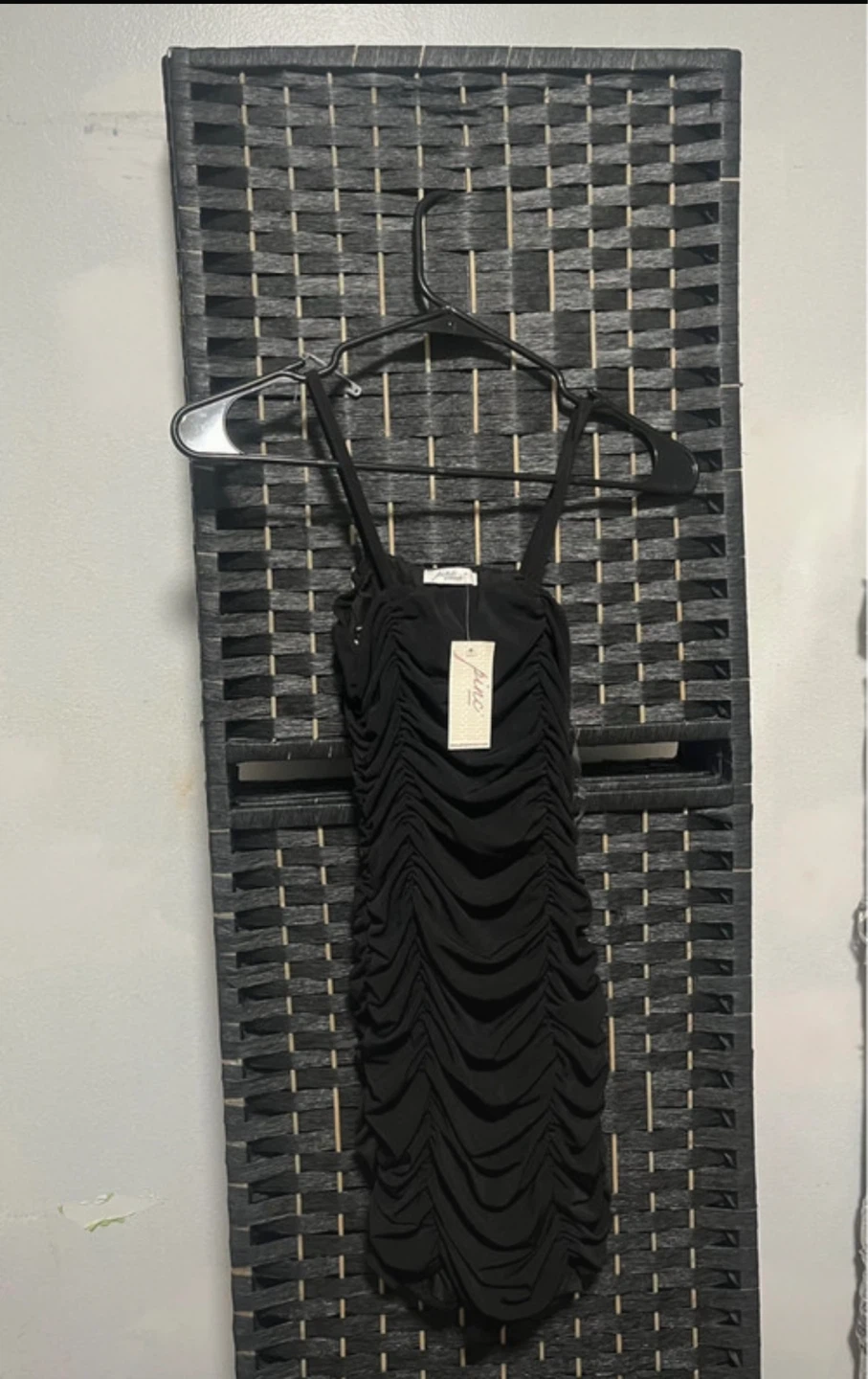Black Ruched Mini Dress size S or L - photo 3