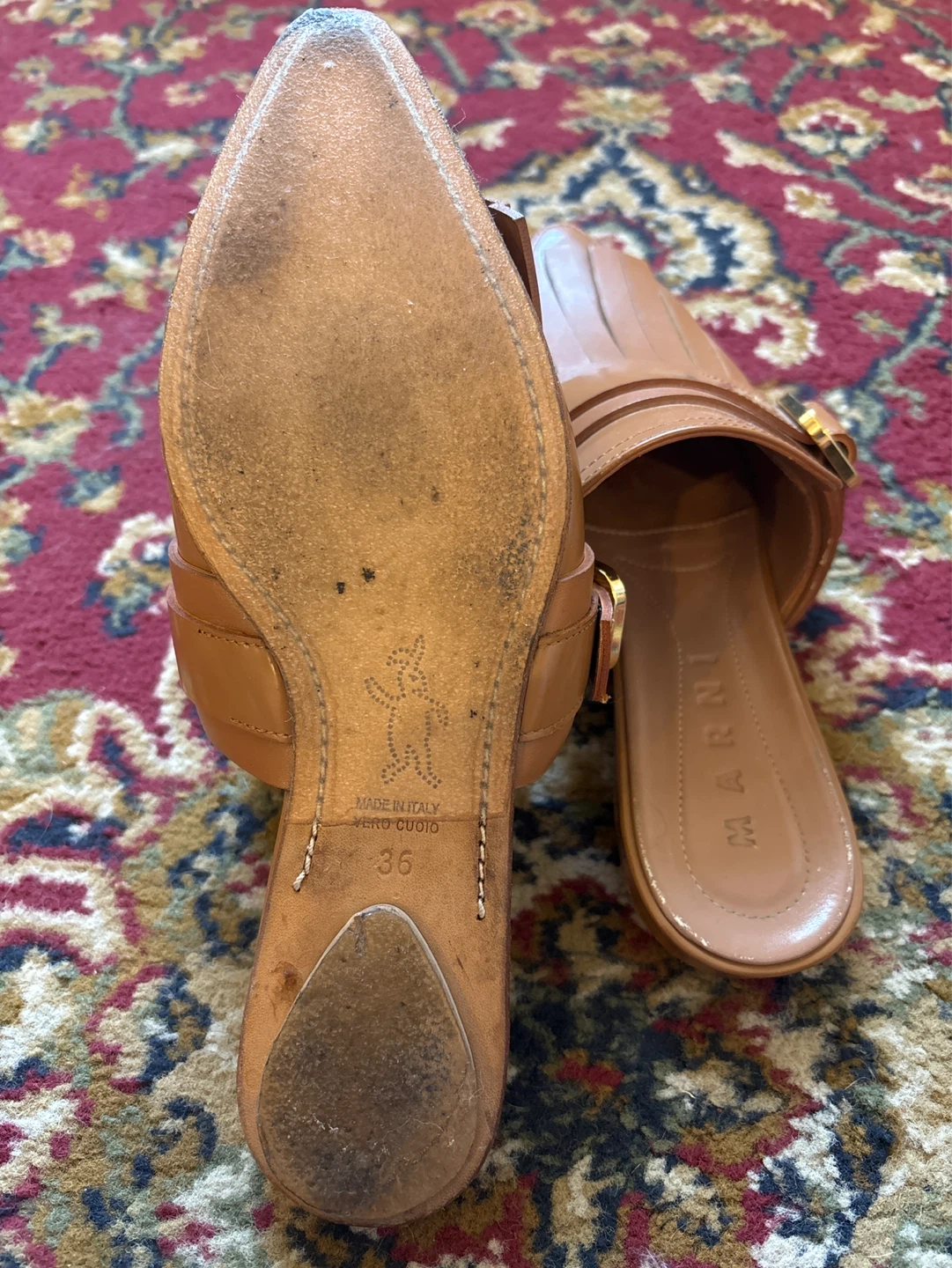 Marni Leather Fringe Mules - photo 3