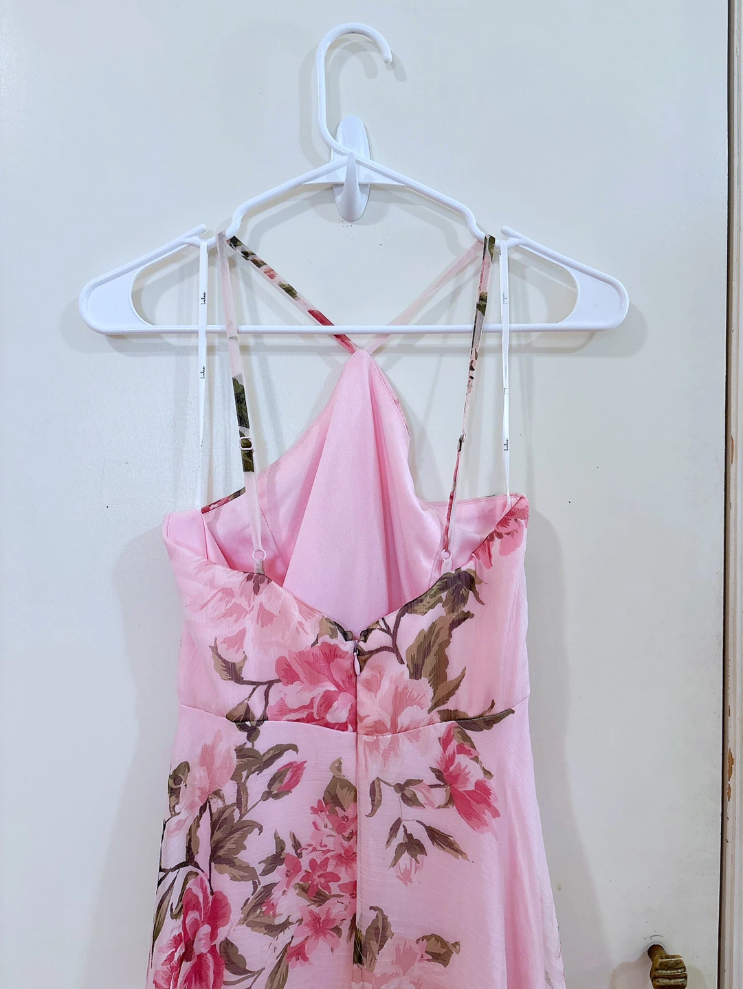 Lulus Pink Floral Print Halter Neck Maxi Dress - photo 3